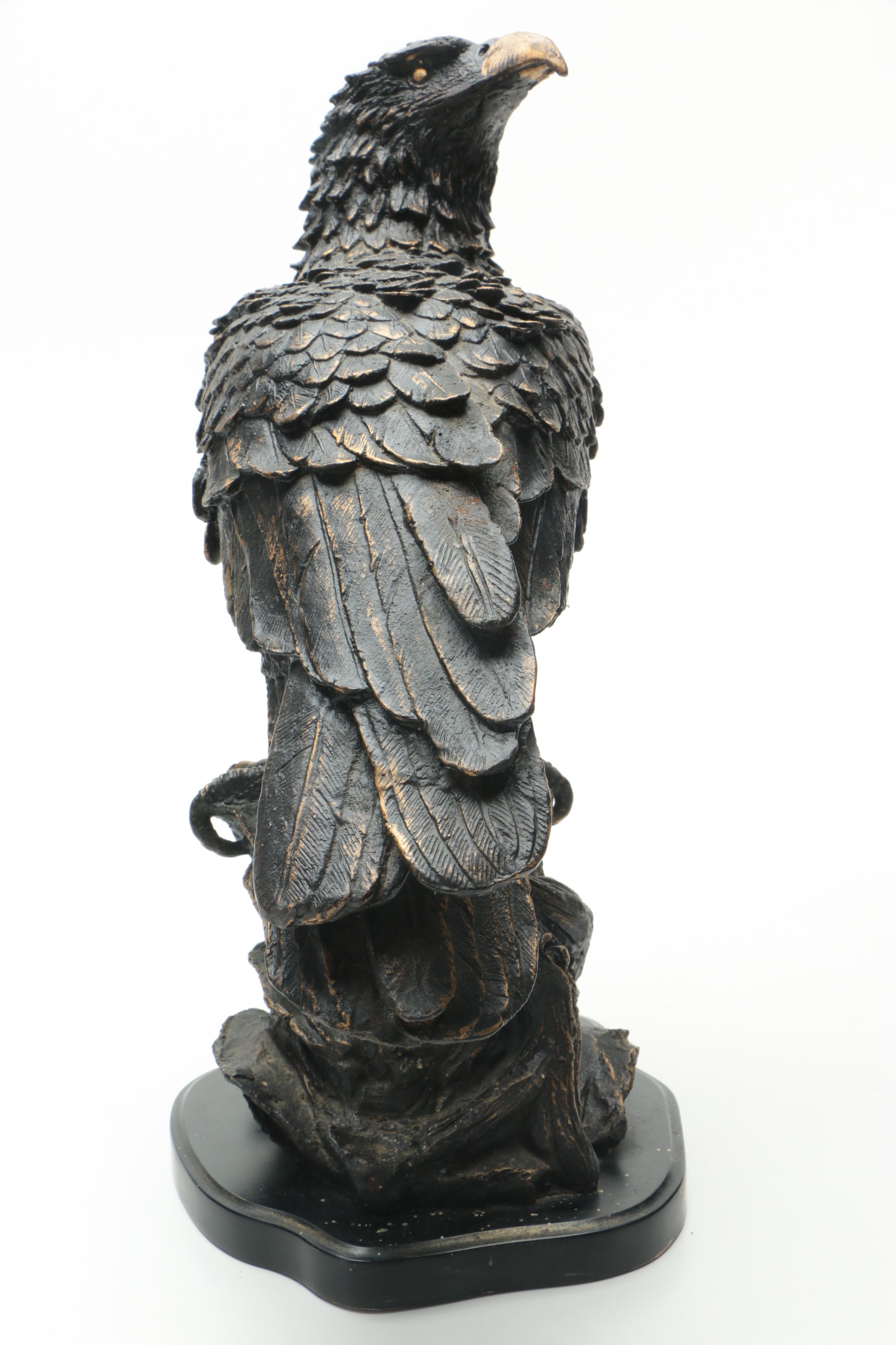 Cast Iron Eagle Sculpture