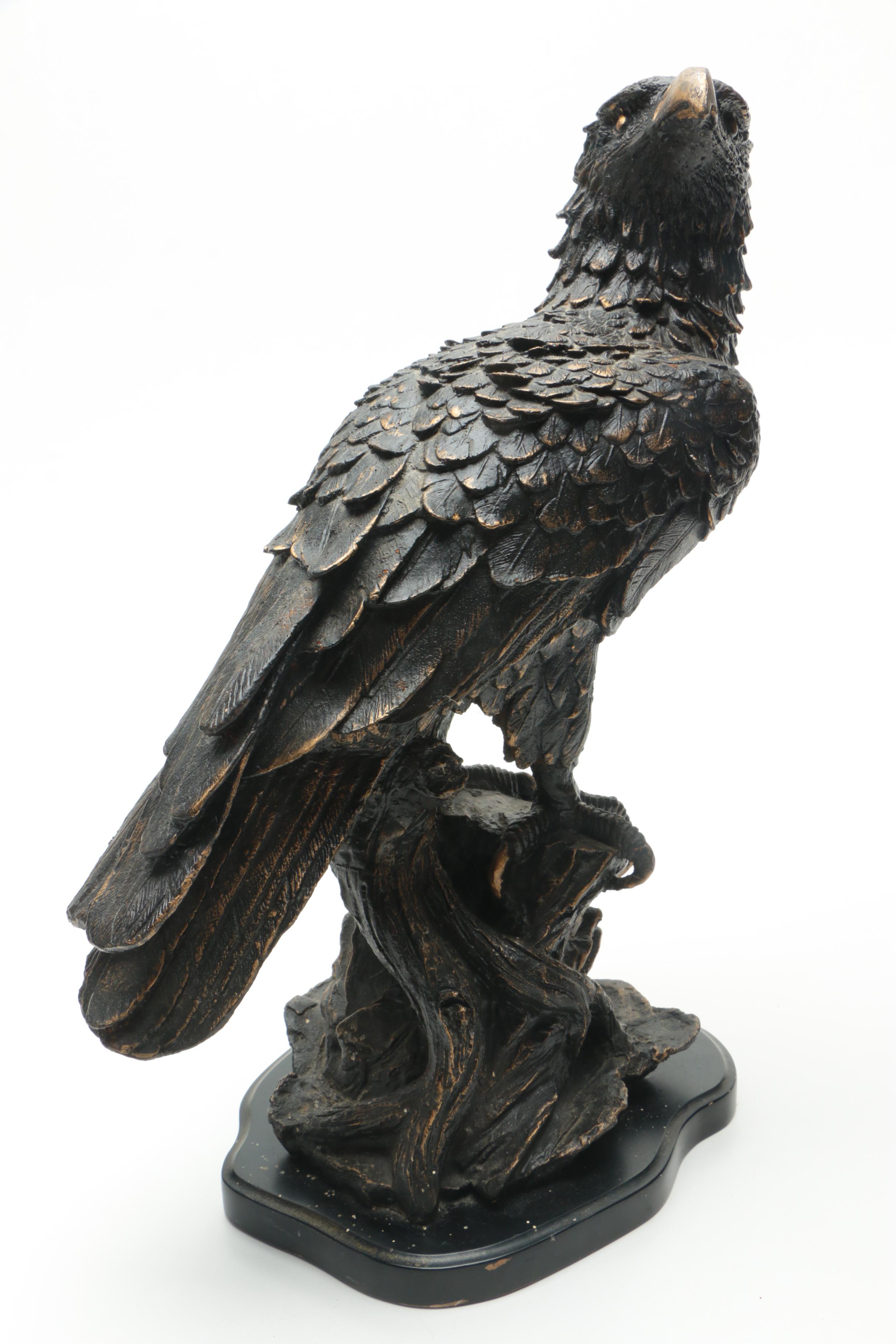 Cast Iron Eagle Sculpture