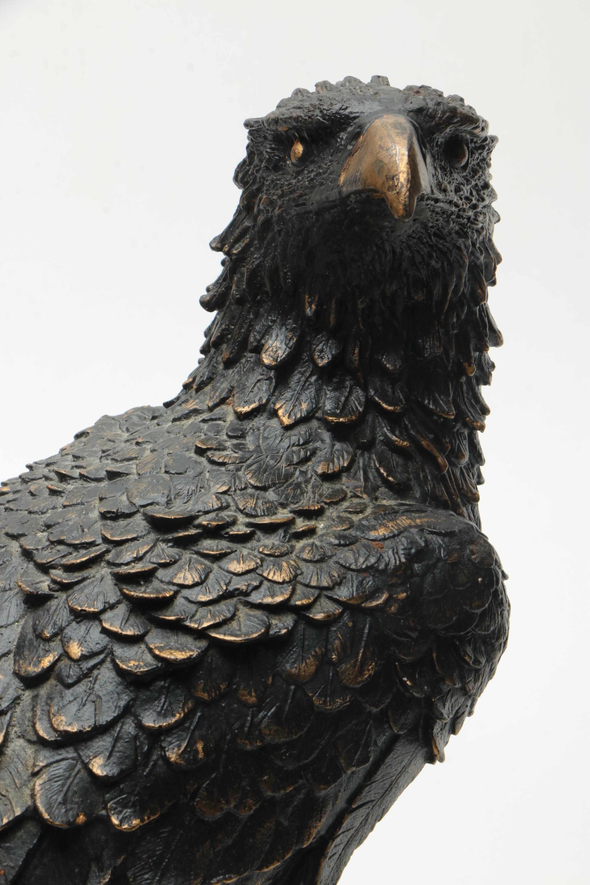 Cast Iron Eagle Sculpture