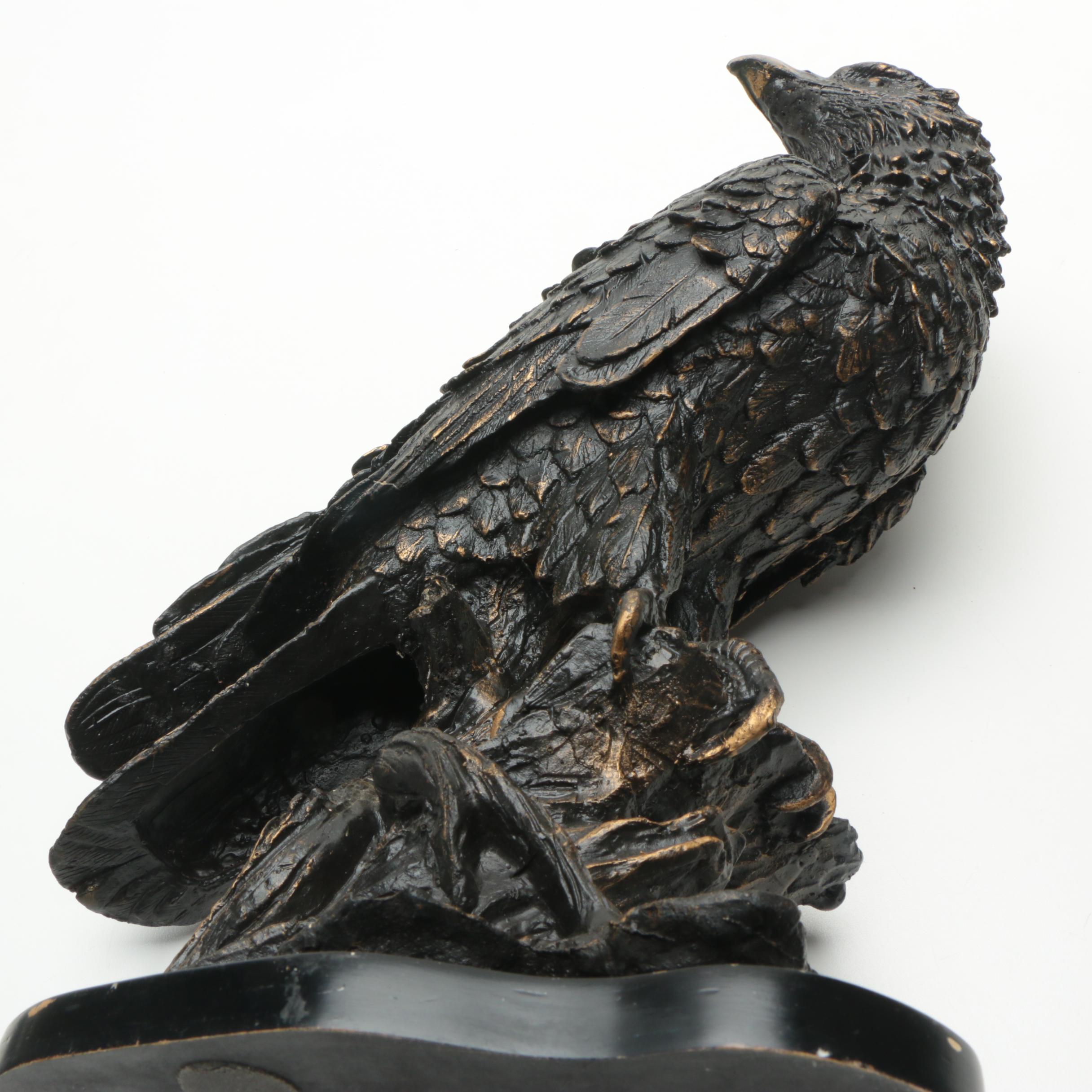 Cast Iron Eagle Sculpture
