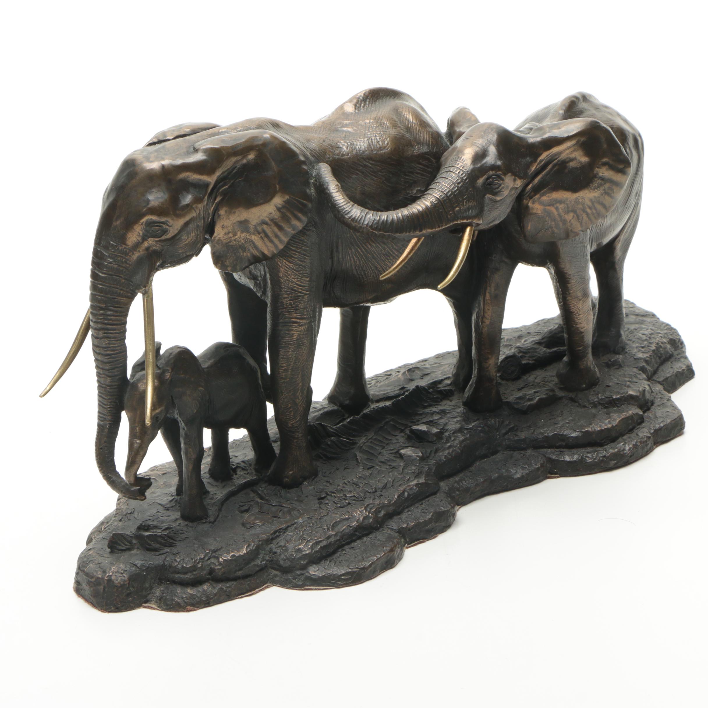 Limited Edition Bronze Elephant Sculpture