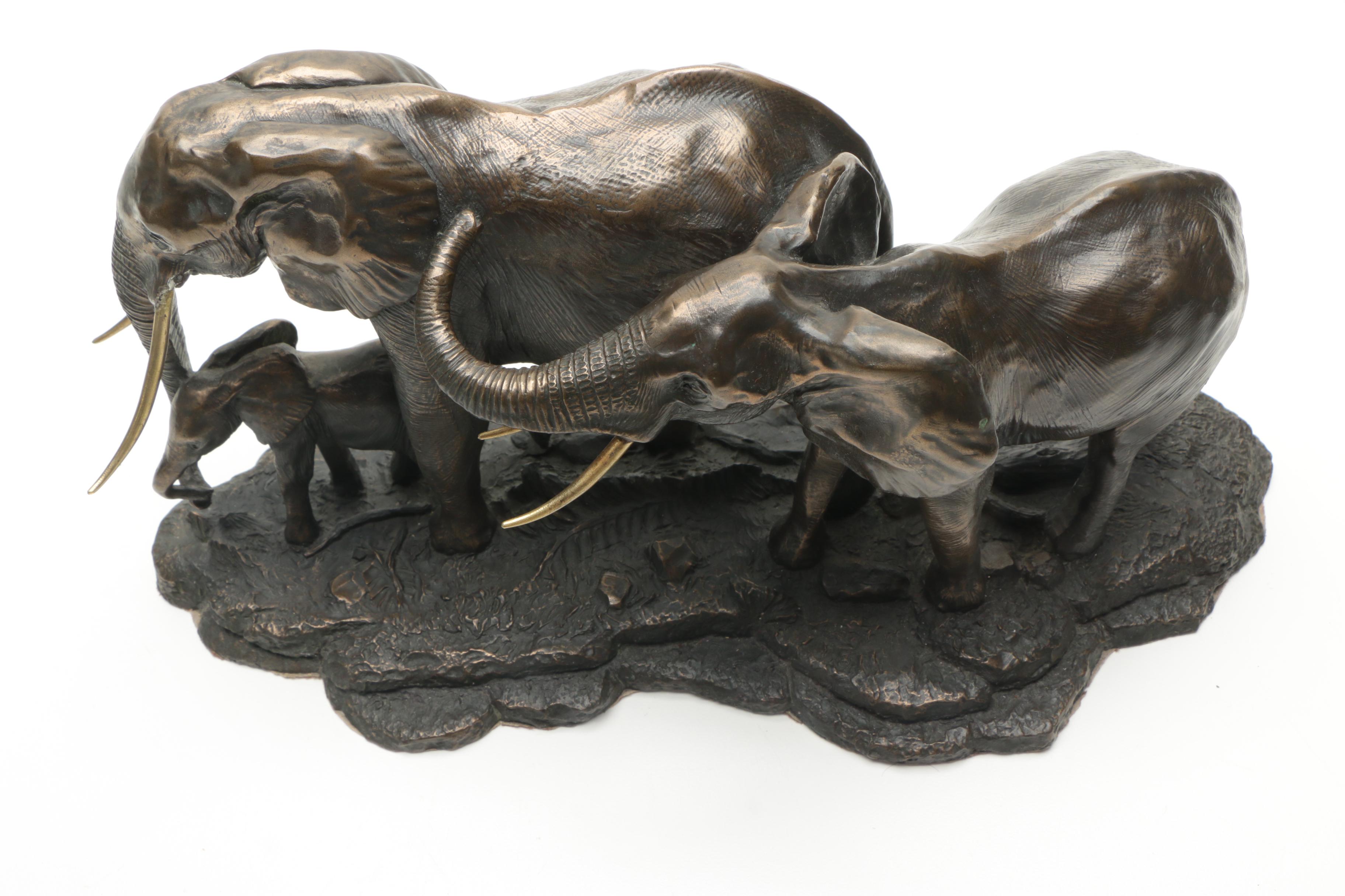 Limited Edition Bronze Elephant Sculpture