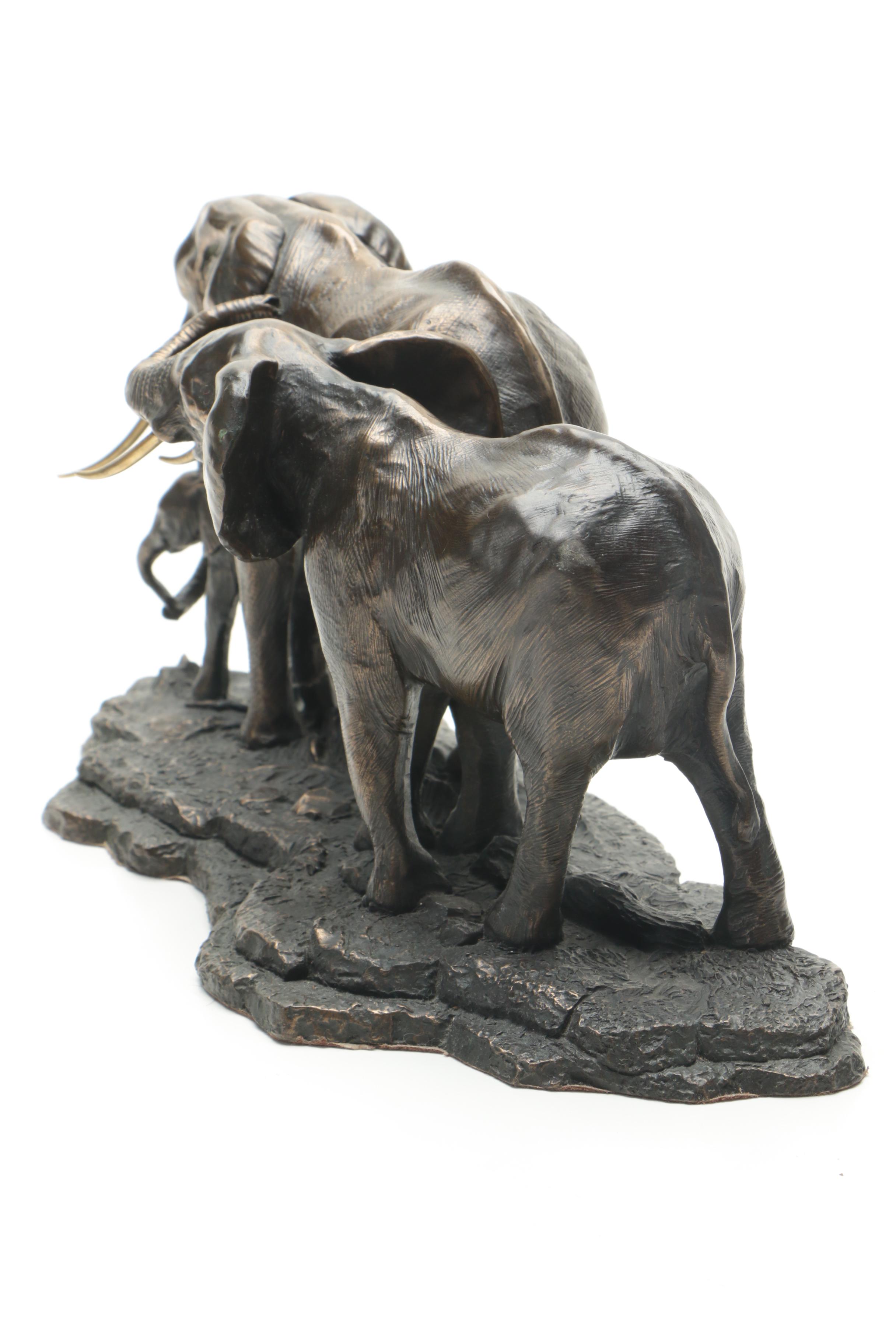 Limited Edition Bronze Elephant Sculpture