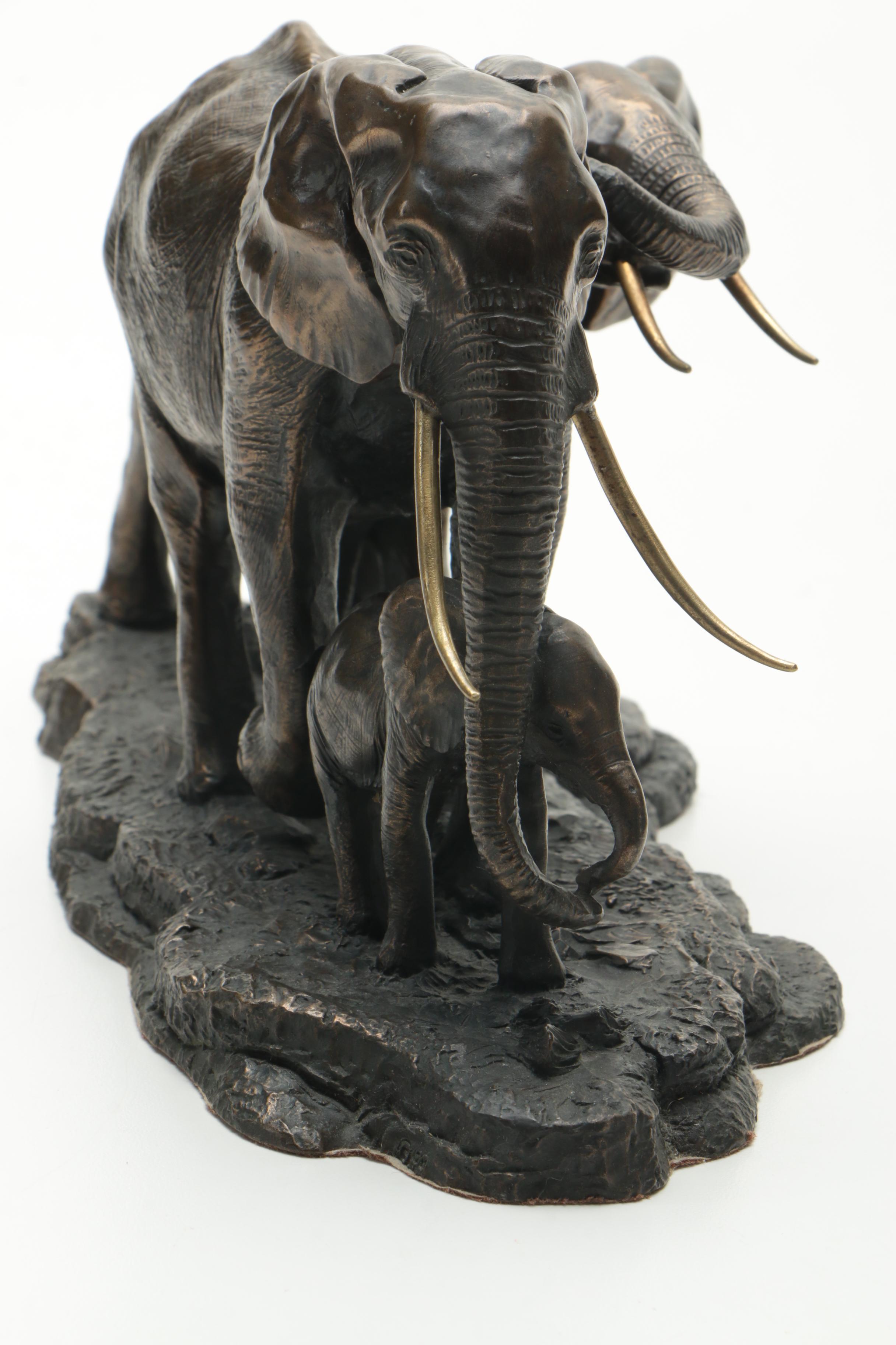 Limited Edition Bronze Elephant Sculpture