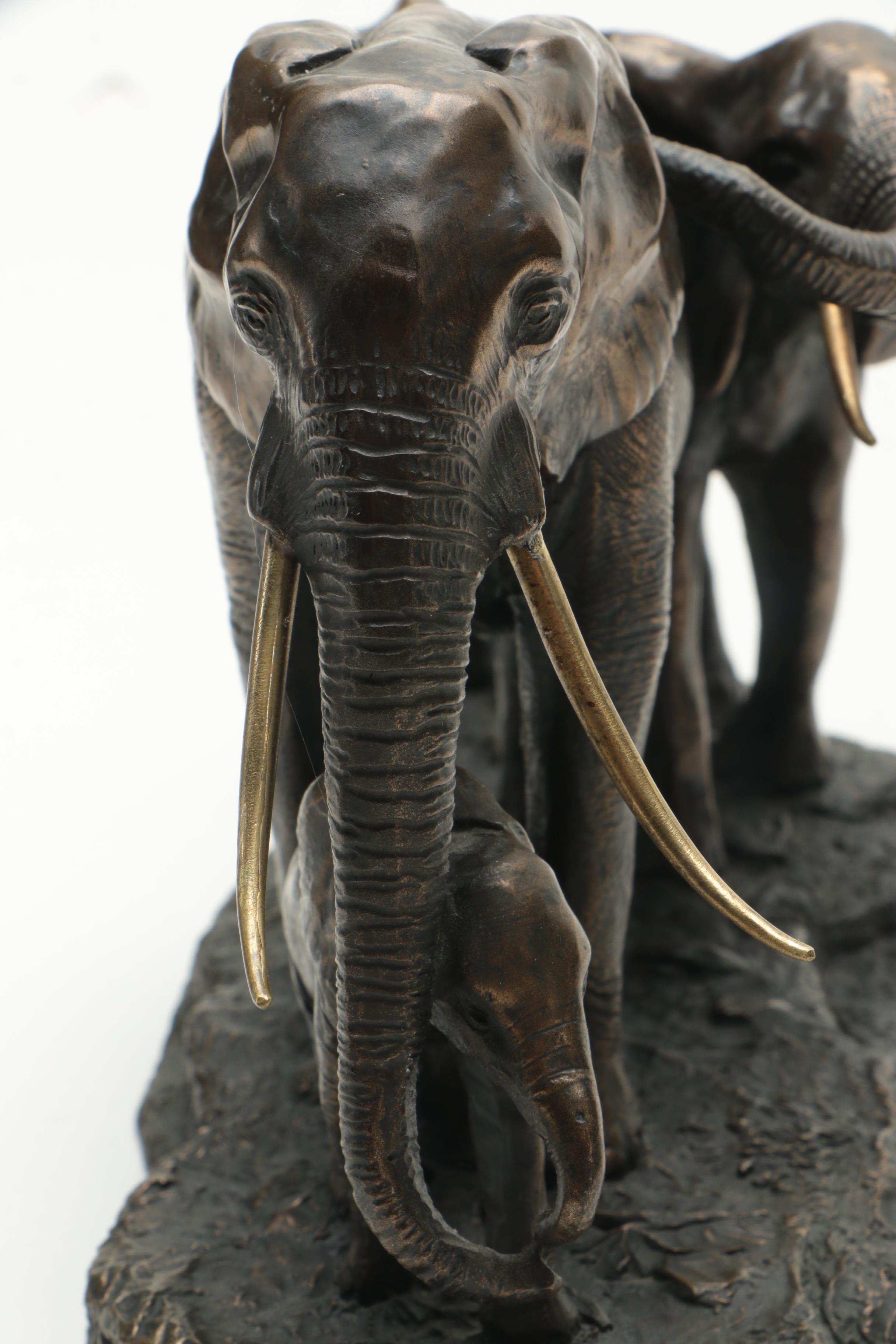 Limited Edition Bronze Elephant Sculpture
