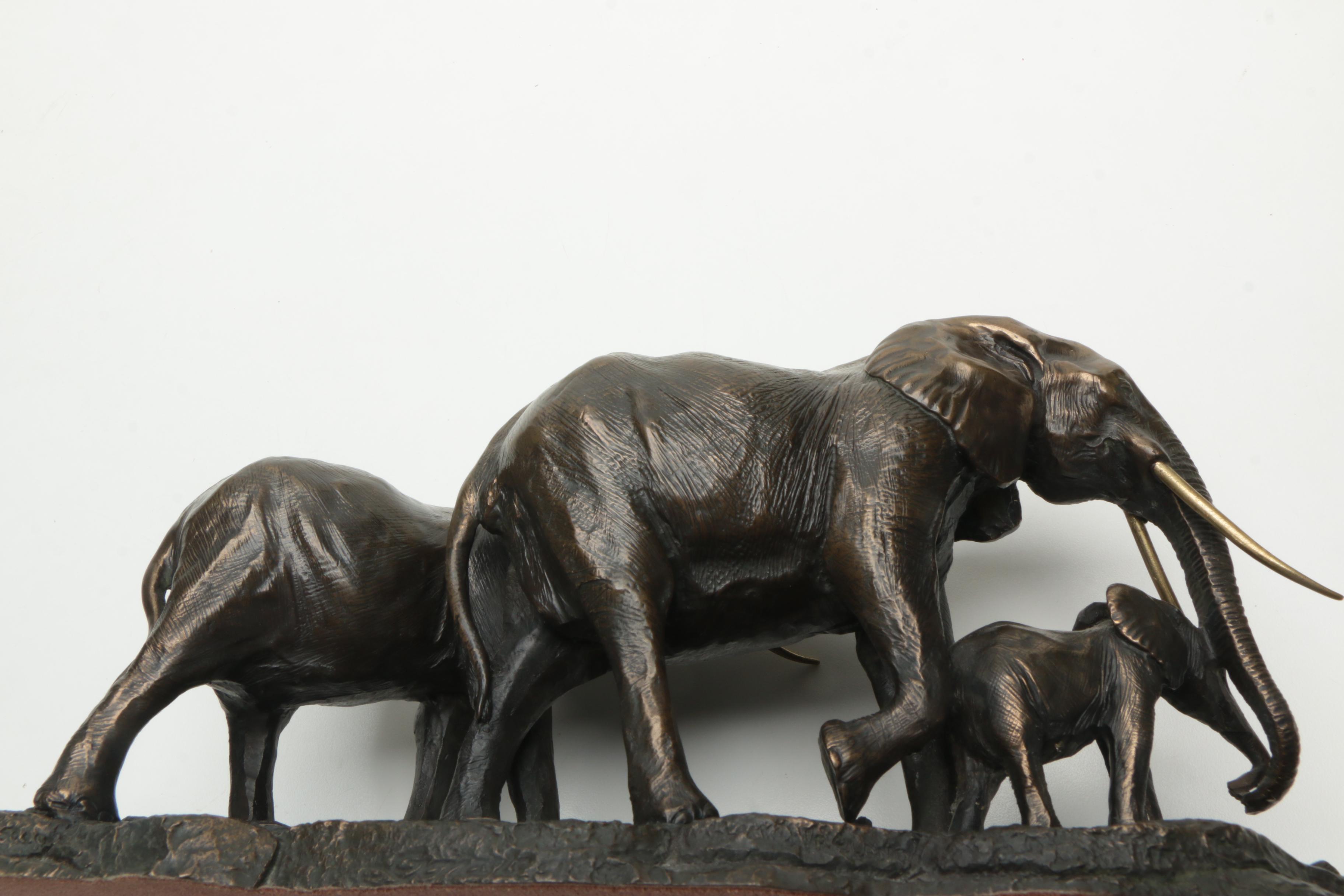 Limited Edition Bronze Elephant Sculpture