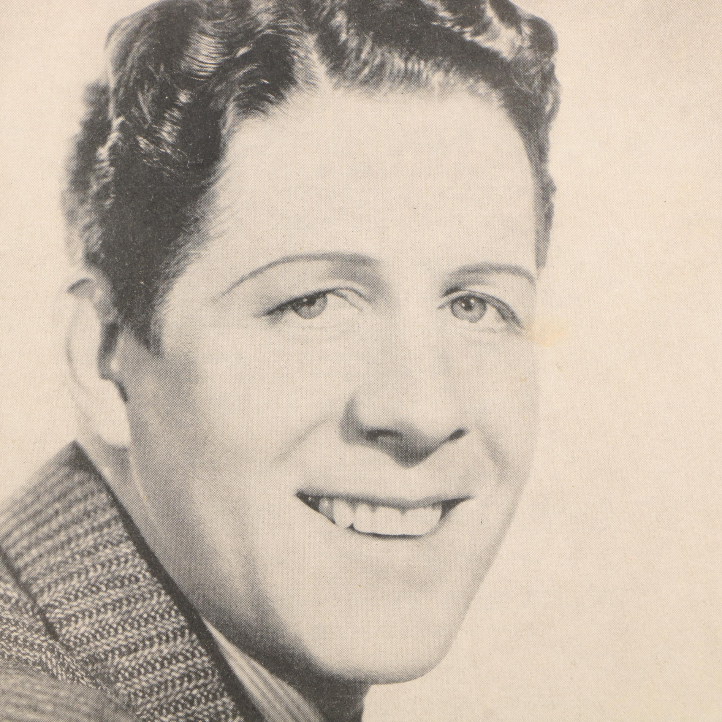 Rudy Vallée Check with Fascimile Signed Photo