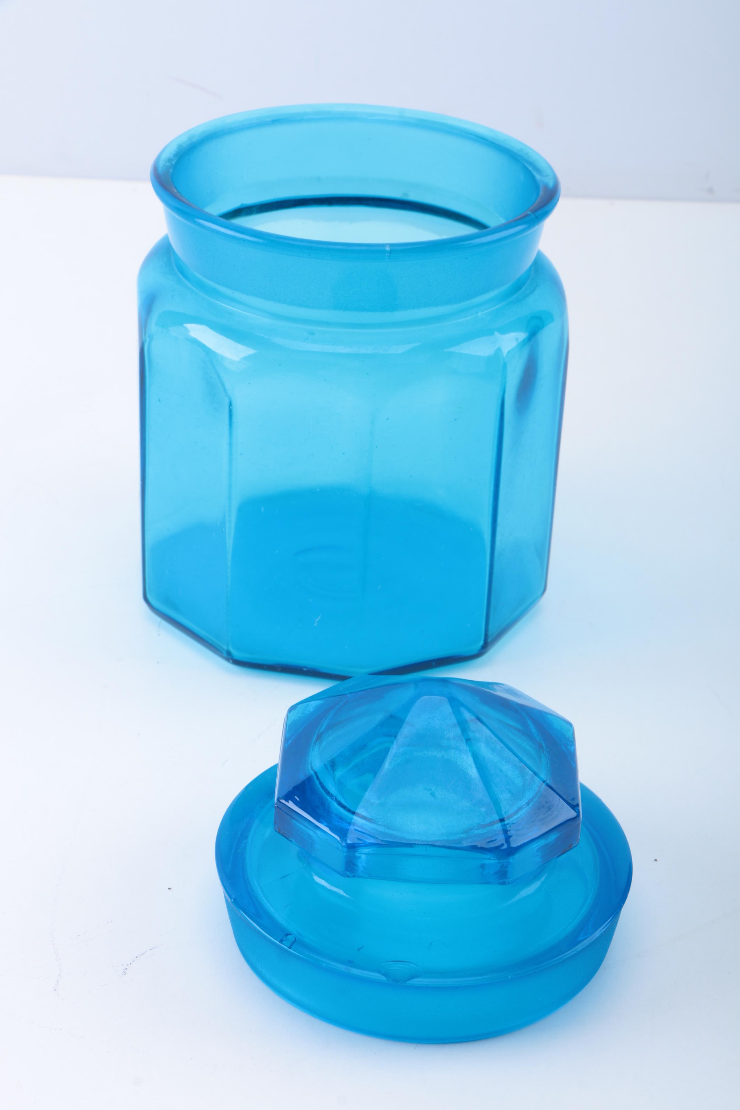 Blue Glass Canister Set