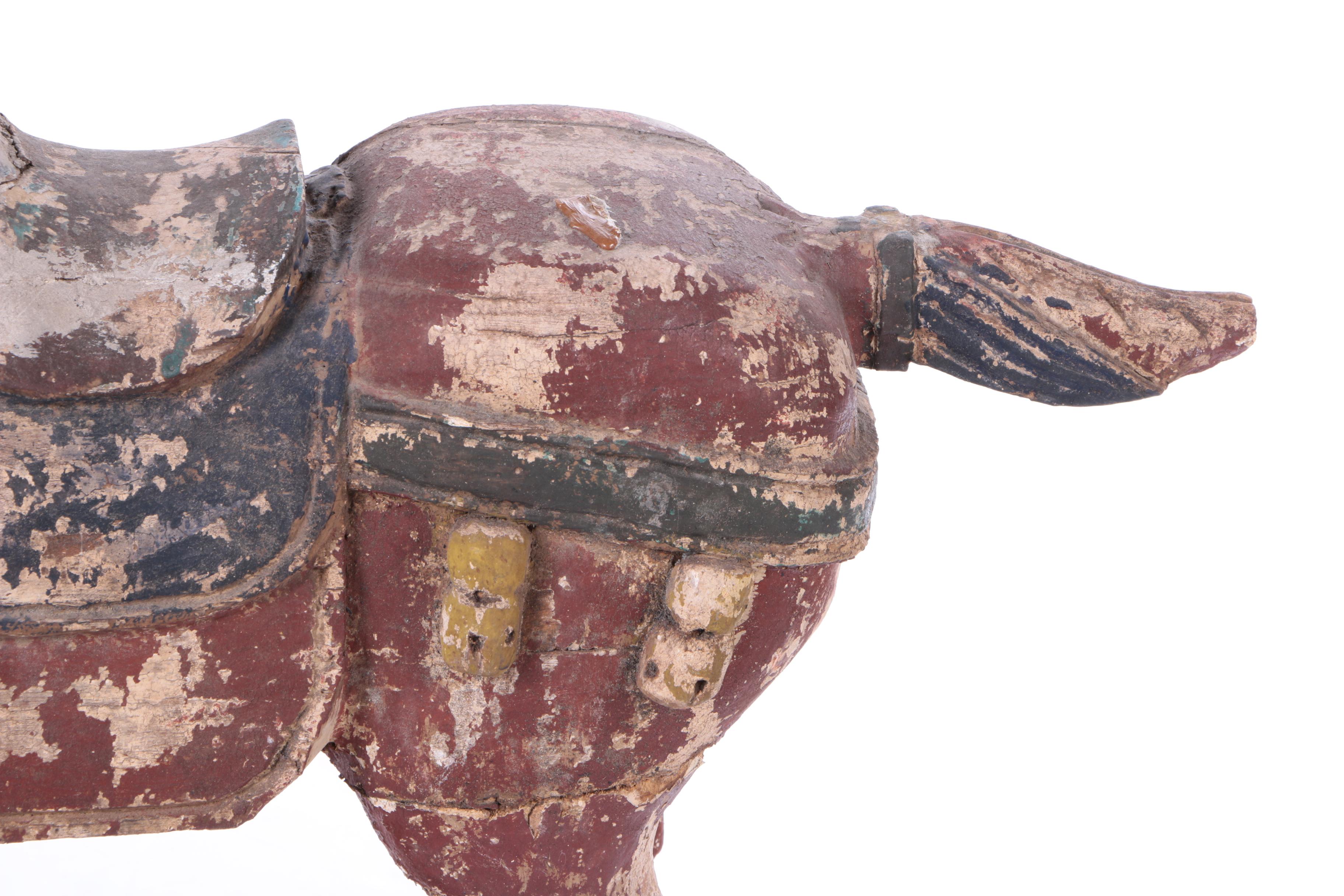 Rusticated Chinese War Horse Statuettes