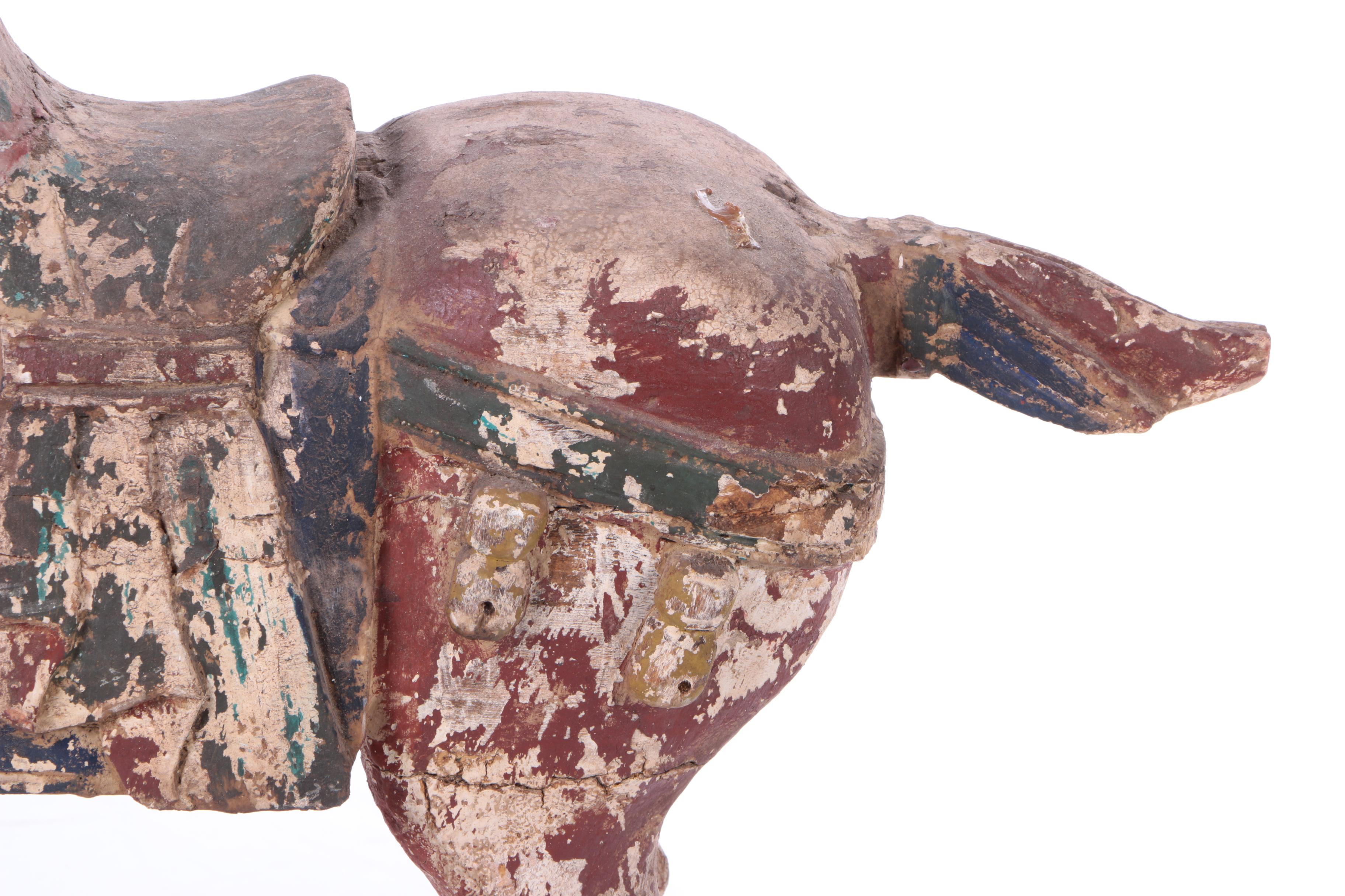 Rusticated Chinese War Horse Statuettes