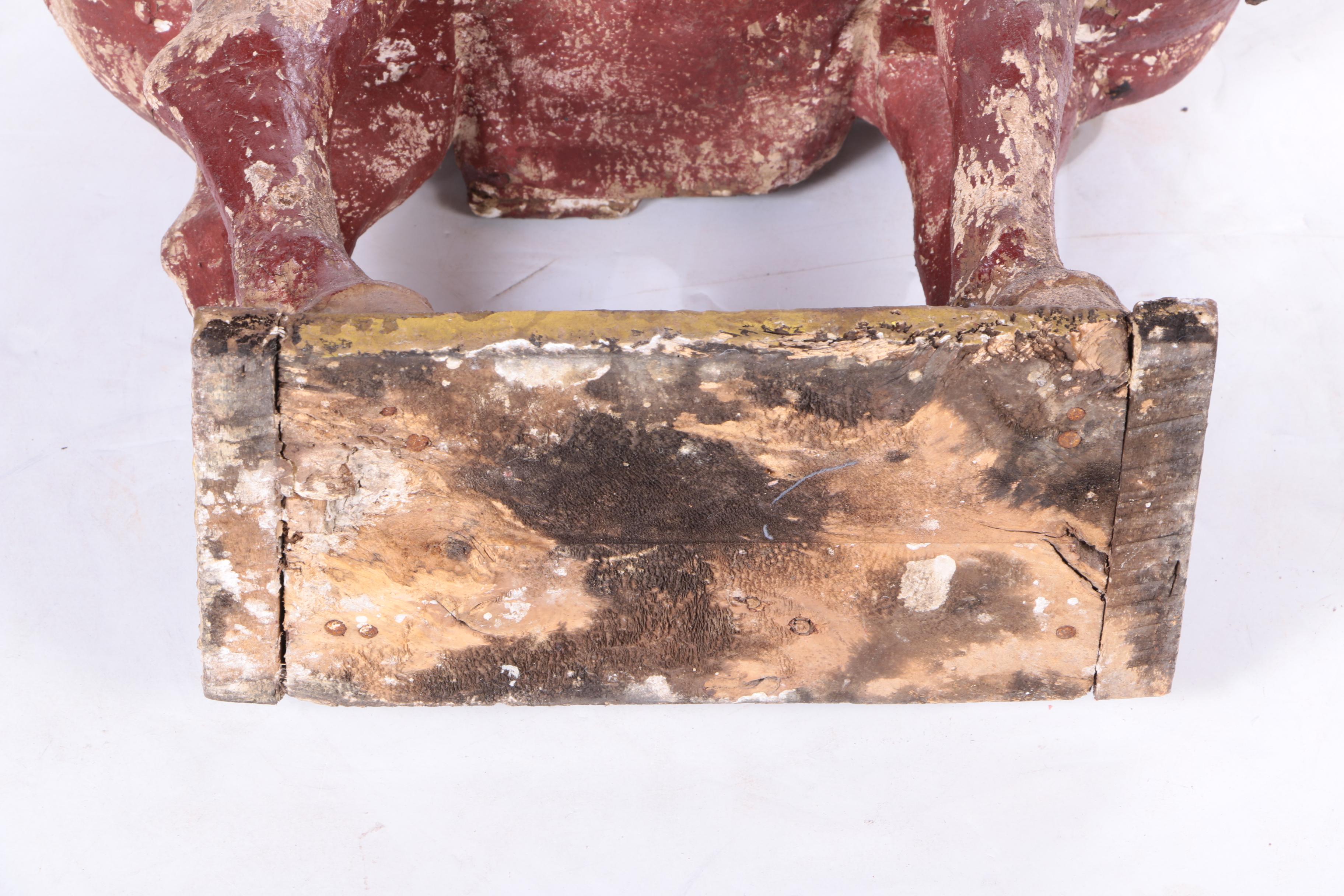 Rusticated Chinese War Horse Statuettes