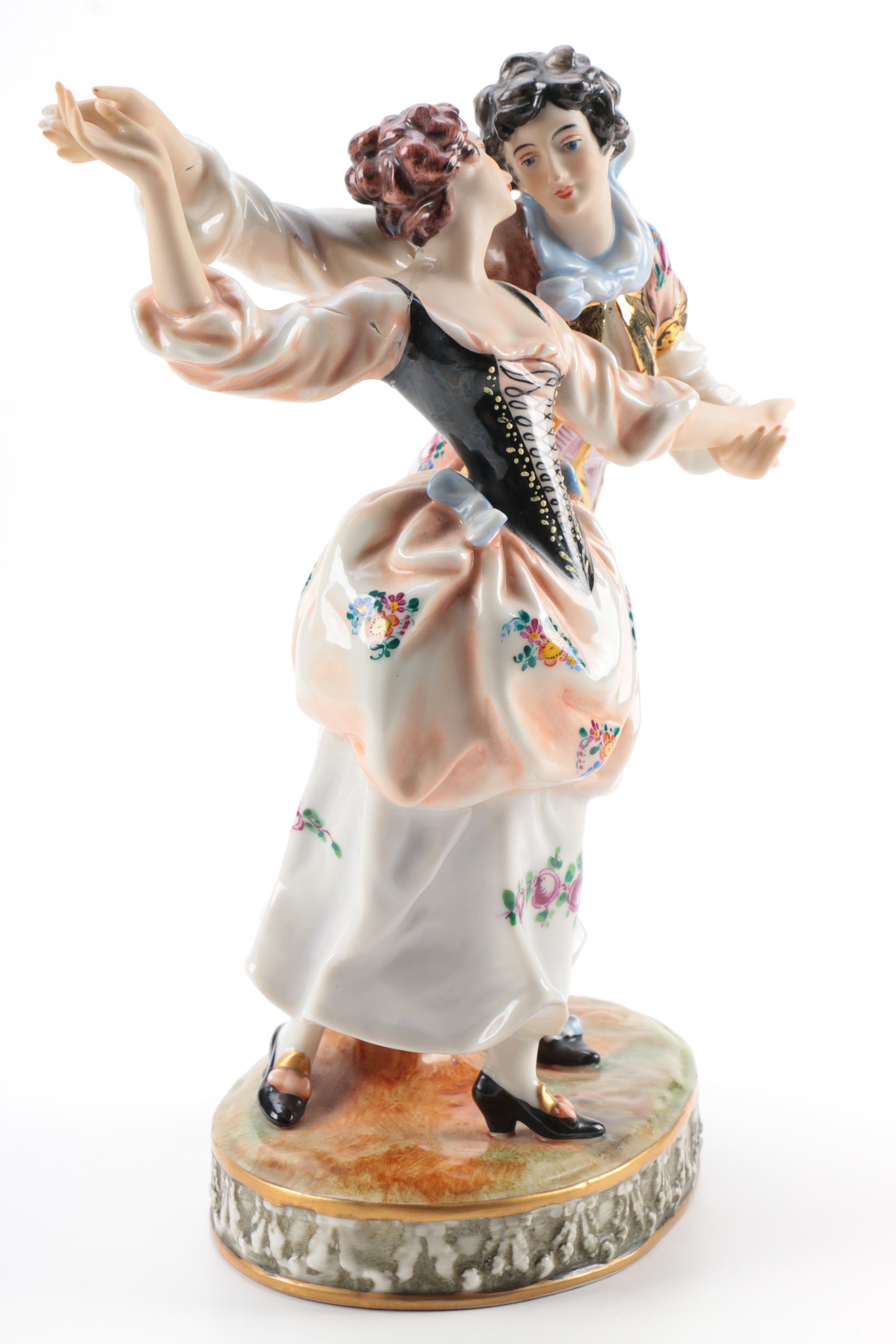 Ernst Bohne Söhne Rudolstadt  Dancing Couple Figurine