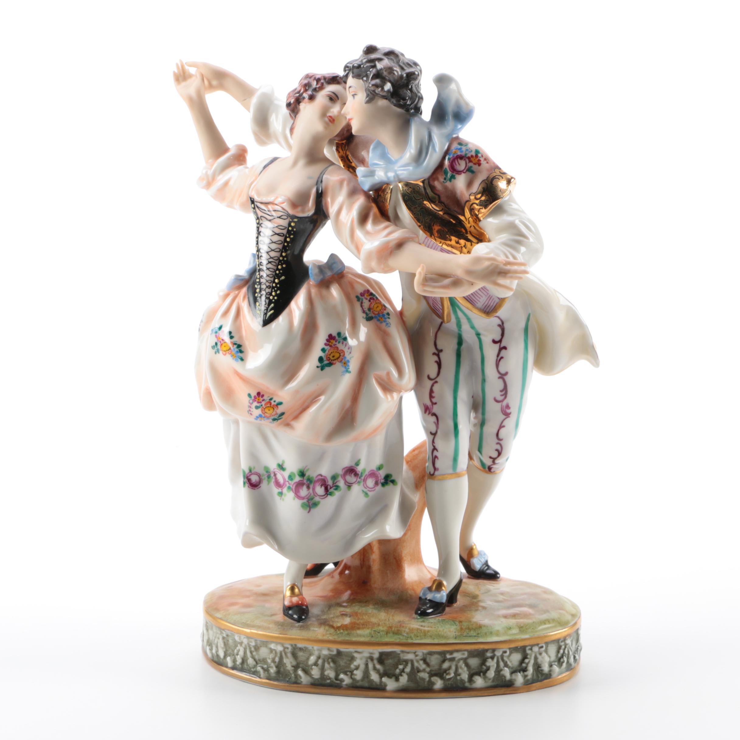 Ernst Bohne Söhne Rudolstadt  Dancing Couple Figurine