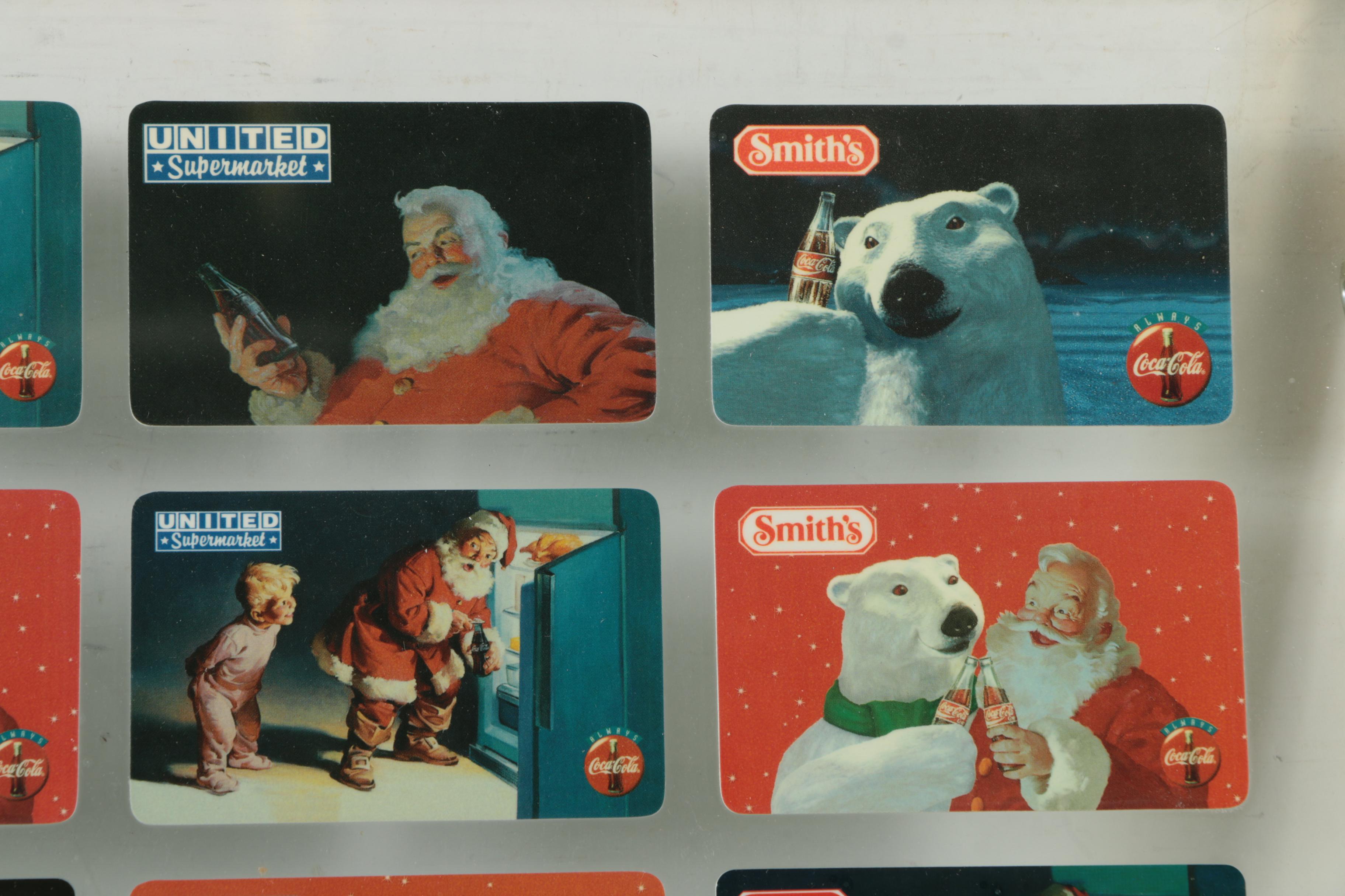 Framed Coca-Cola Themed Phone Cards