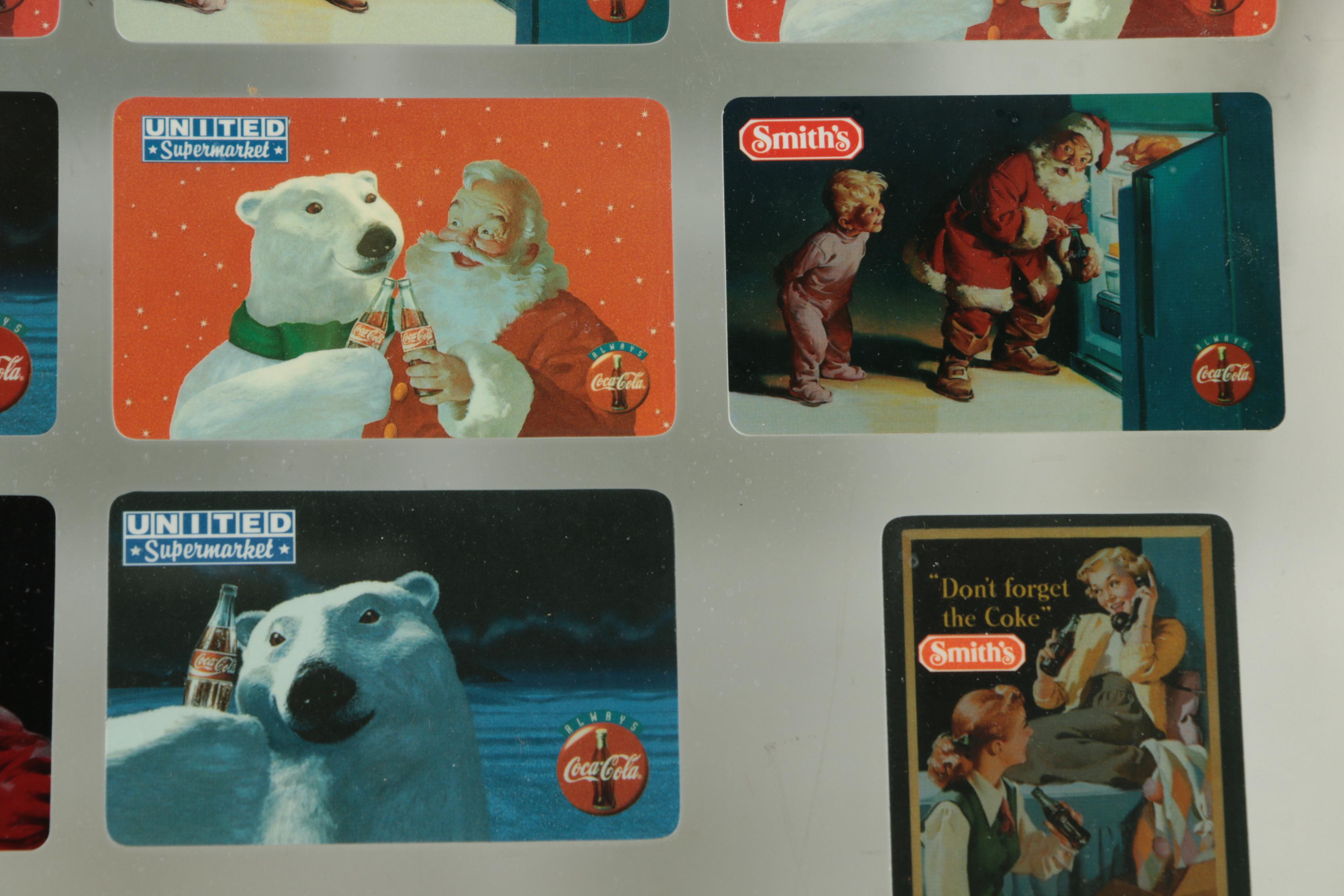 Framed Coca-Cola Themed Phone Cards