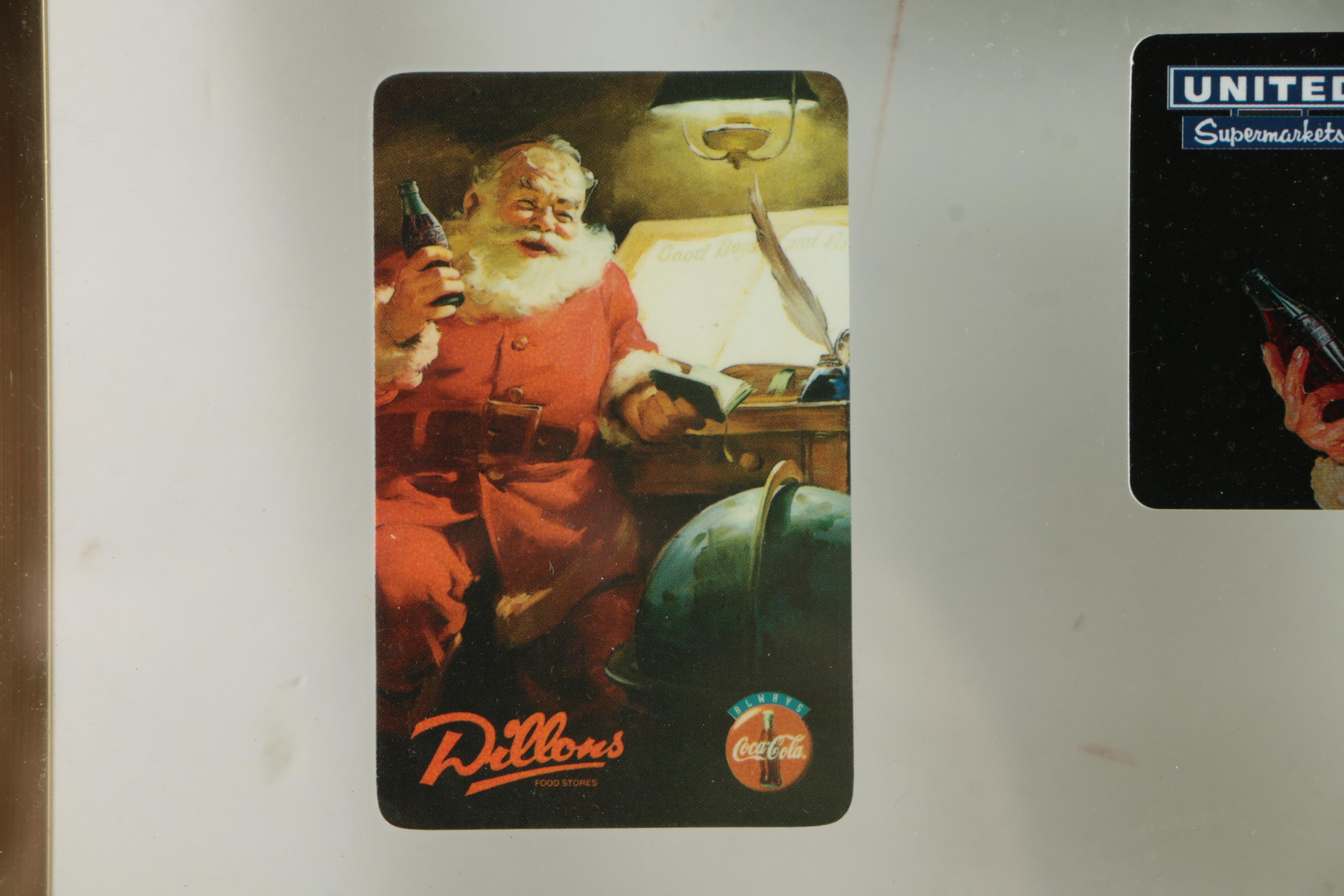 Framed Coca-Cola Themed Phone Cards