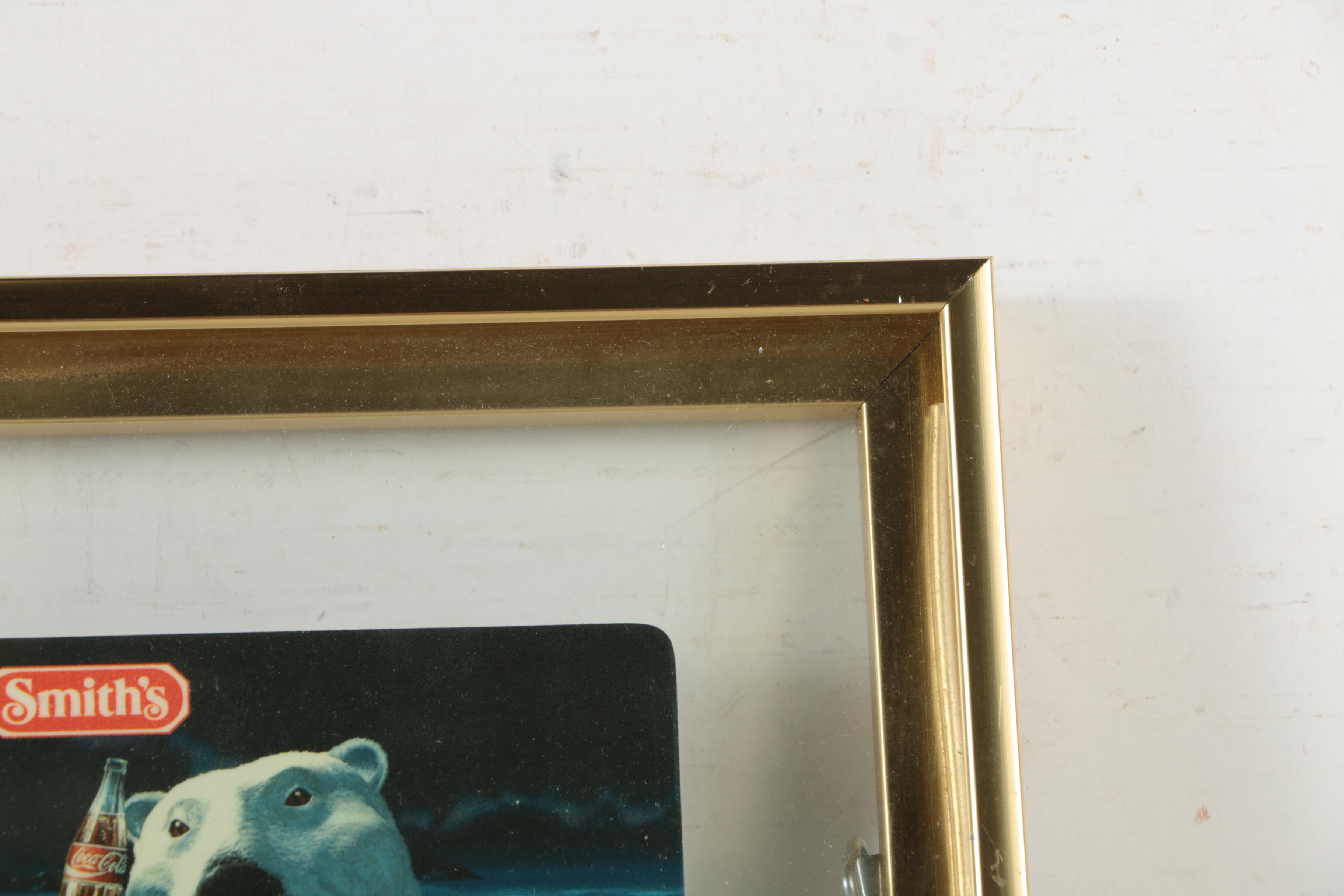 Framed Coca-Cola Themed Phone Cards