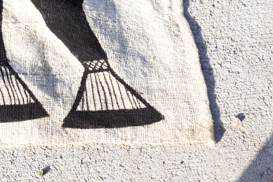 Hand-Painted Senufo Korhogo Cloth from Côte d'Ivoire