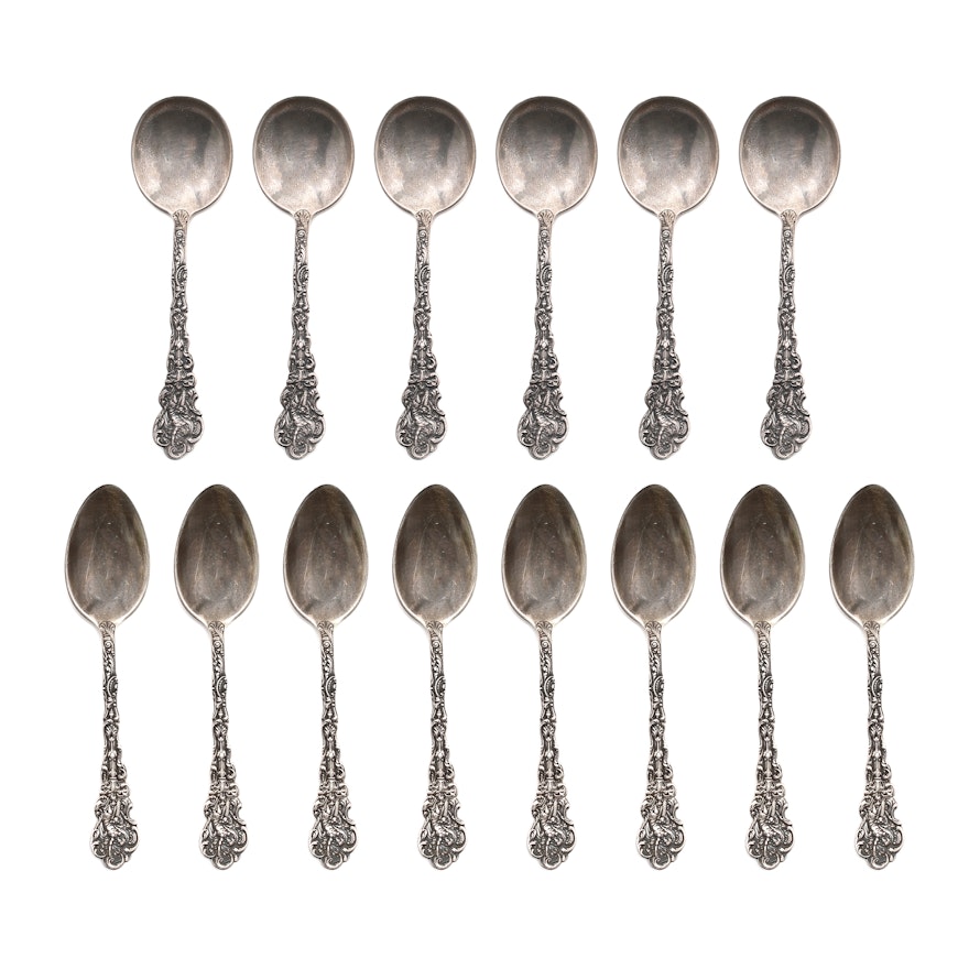 Antique Gorham Sterling Silver Tablespoons and Soup Spoons