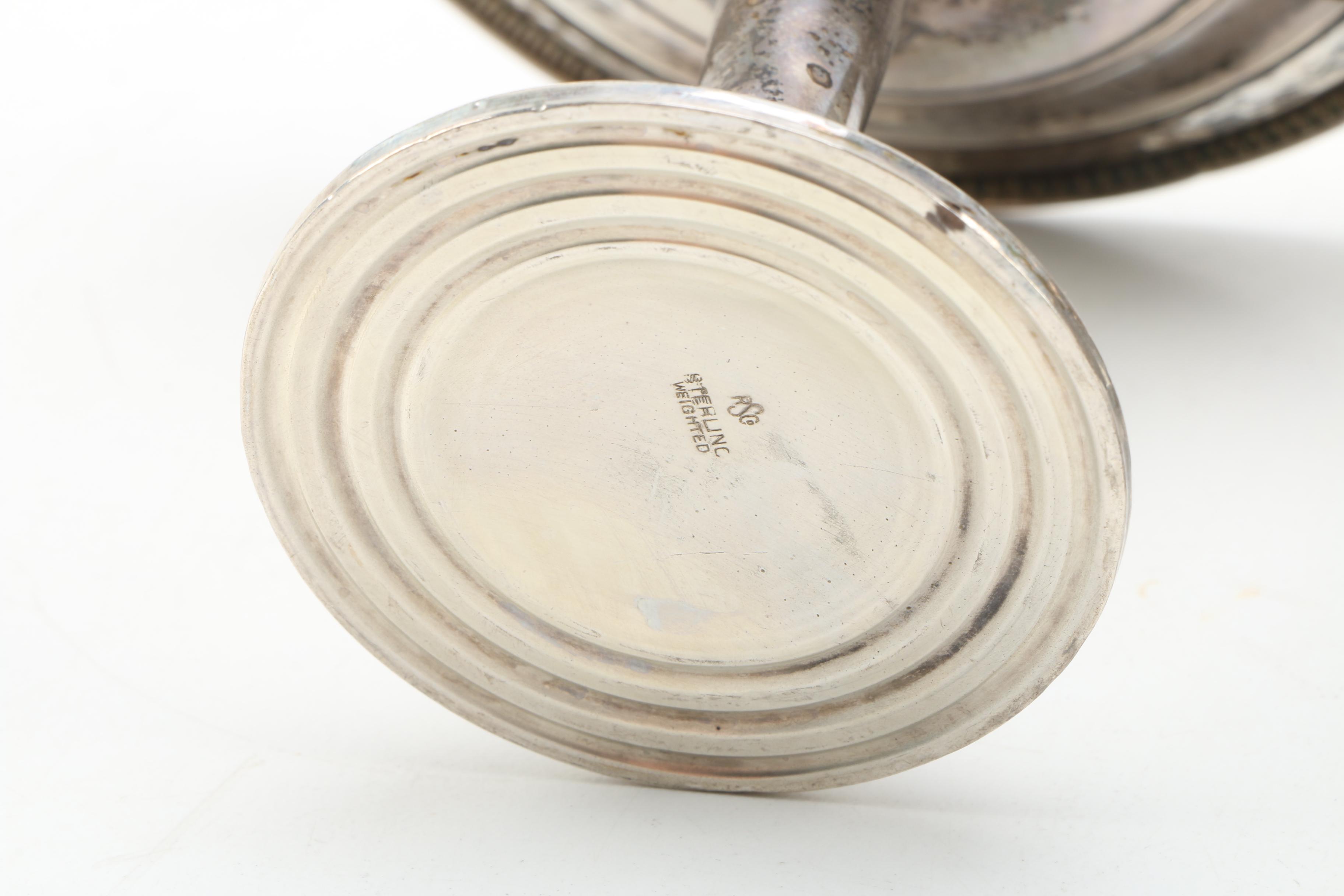 Gorham Sterling Heart-Shaped Bon Bon Bowl and Other Weighted Sterling Tableware