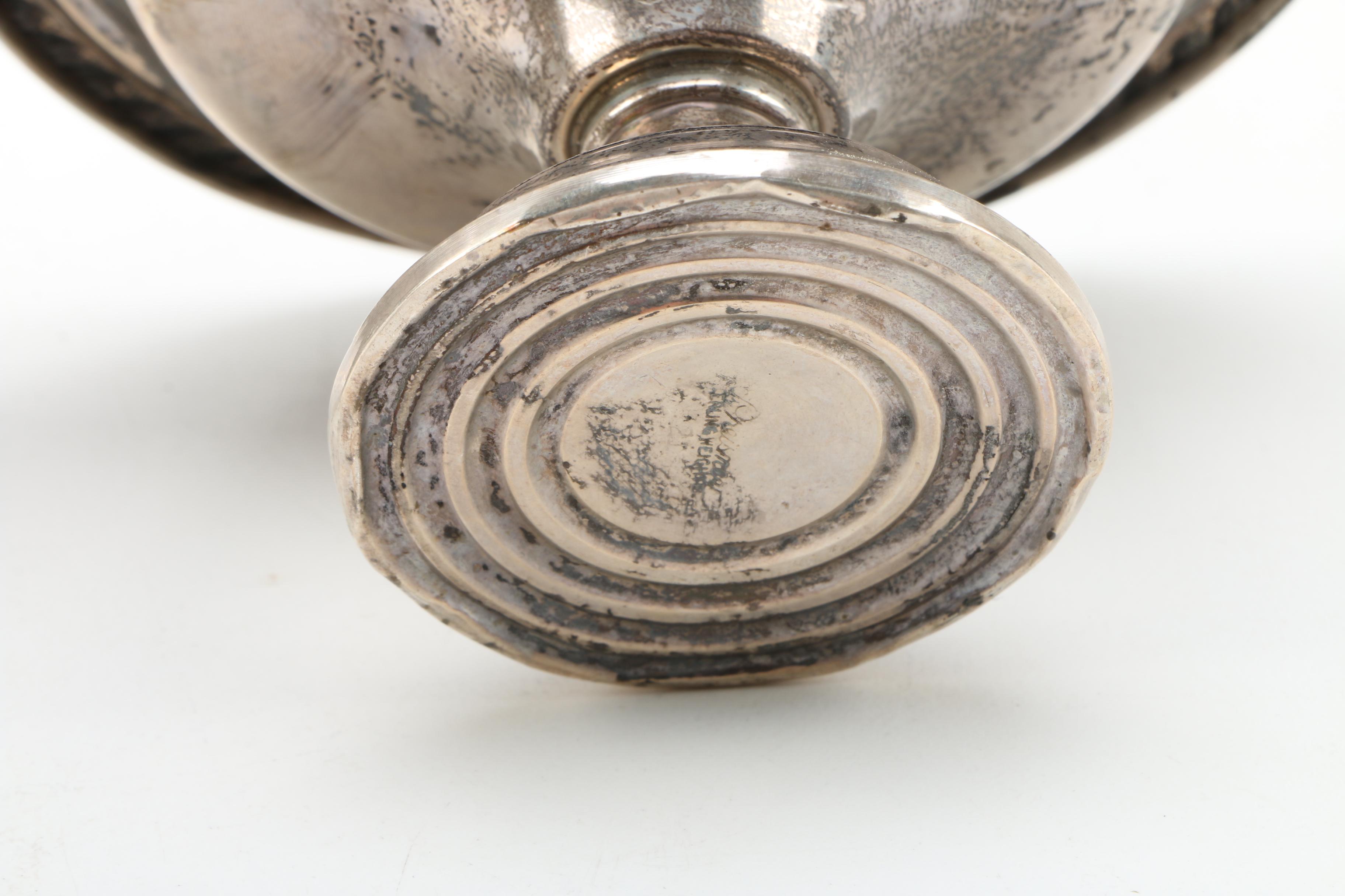 Gorham Sterling Heart-Shaped Bon Bon Bowl and Other Weighted Sterling Tableware