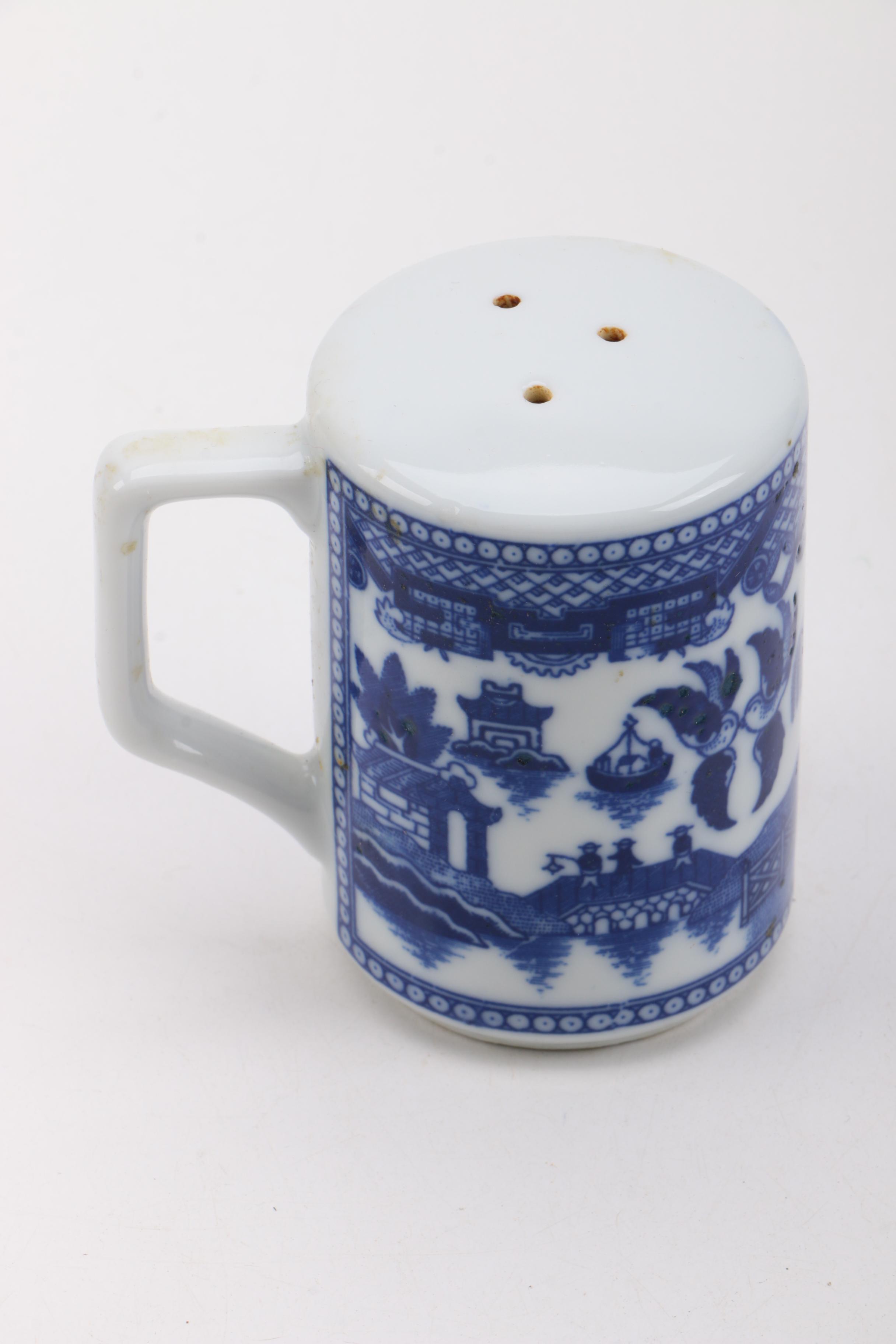 Assortment of Blue and White Tableware including Churchill "Willow"