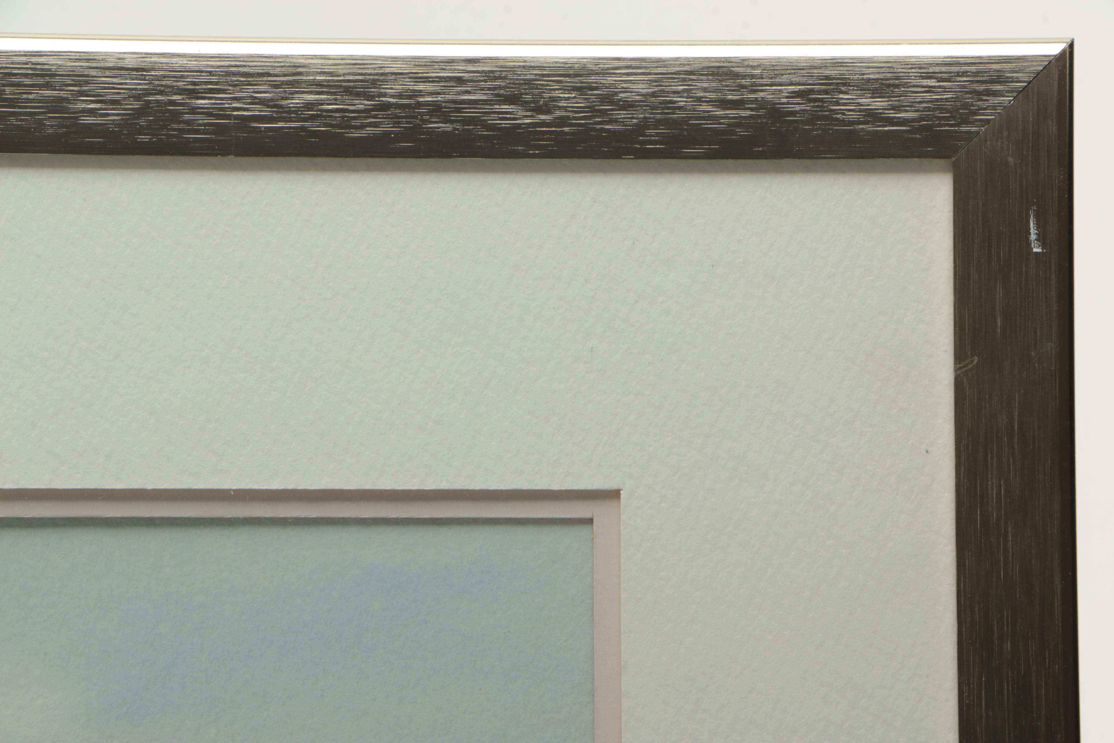 Clute 1991 Watercolor Painting on Paper of Beach Landscape