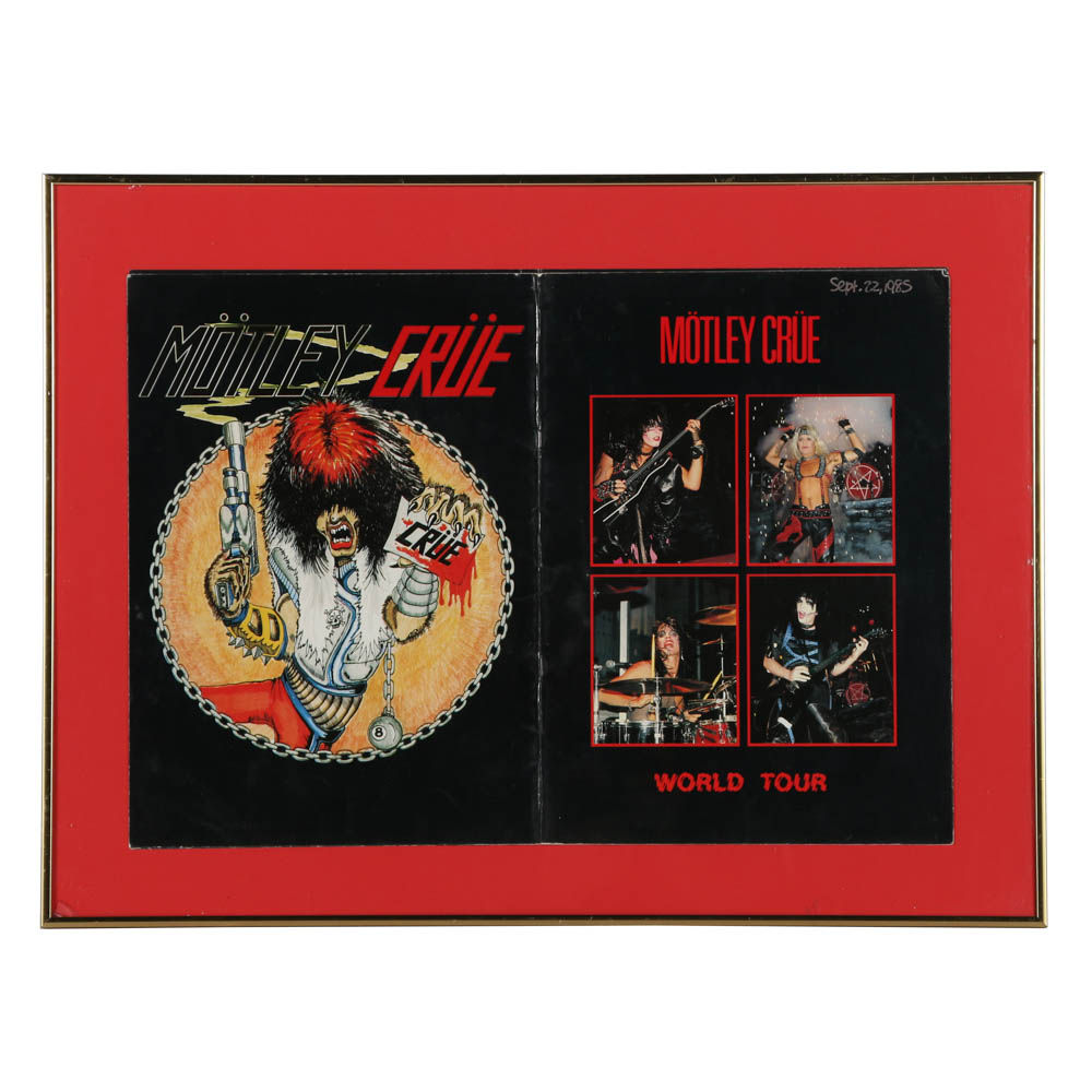 Motley Crue World Tour Program Offset Lithograph