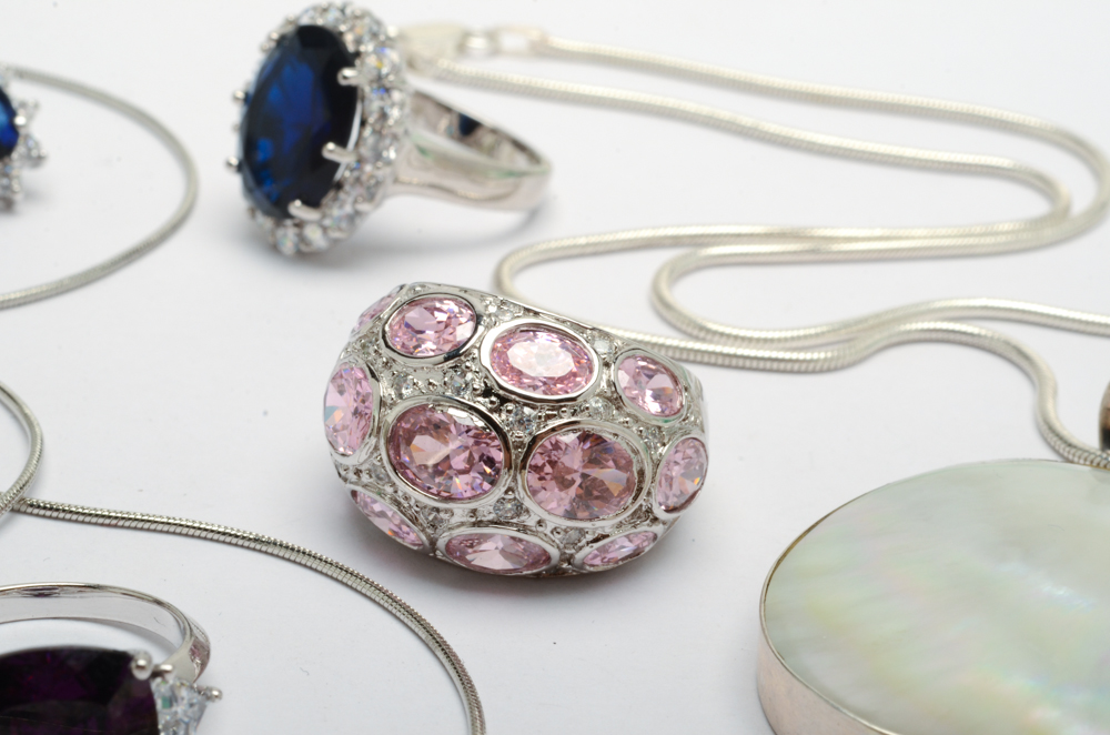 Sterling Silver Jewelry With Colored Stones
