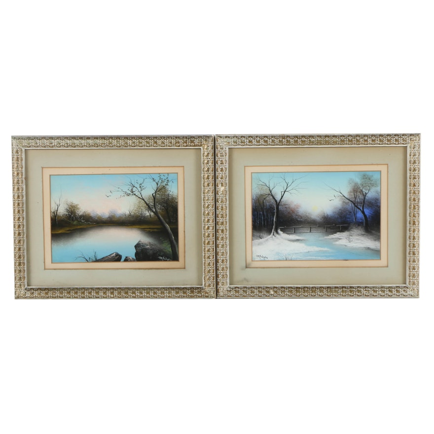 Catherine Maude Nichols Pastel Drawings of Landscapes