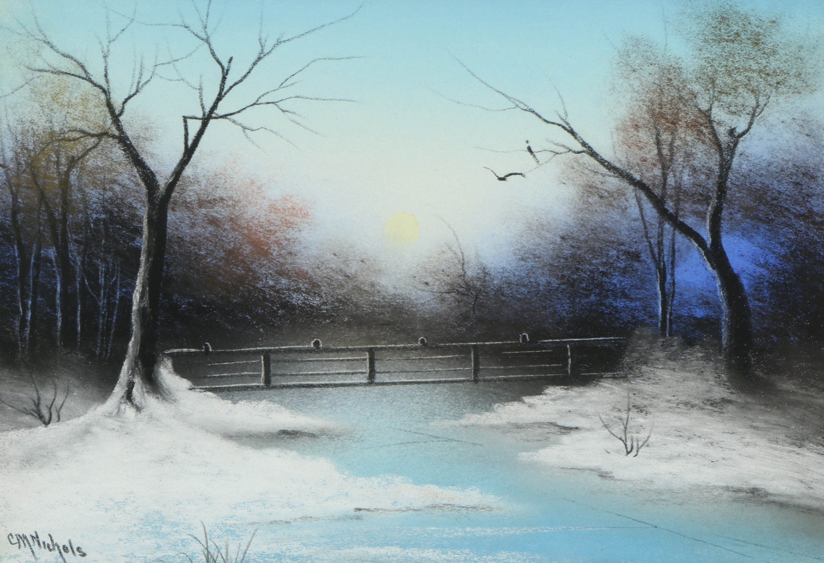 Catherine Maude Nichols Pastel Drawings of Landscapes