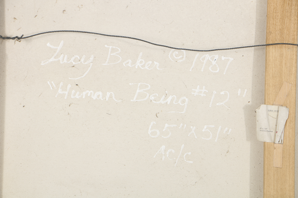 Lucy Baker Acrylic Painting on Canvas "Human Being #12" Zulu Series