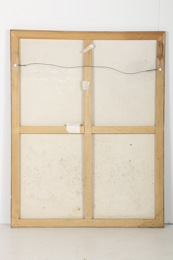 Lucy Baker Acrylic Painting on Canvas "Human Being #12" Zulu Series