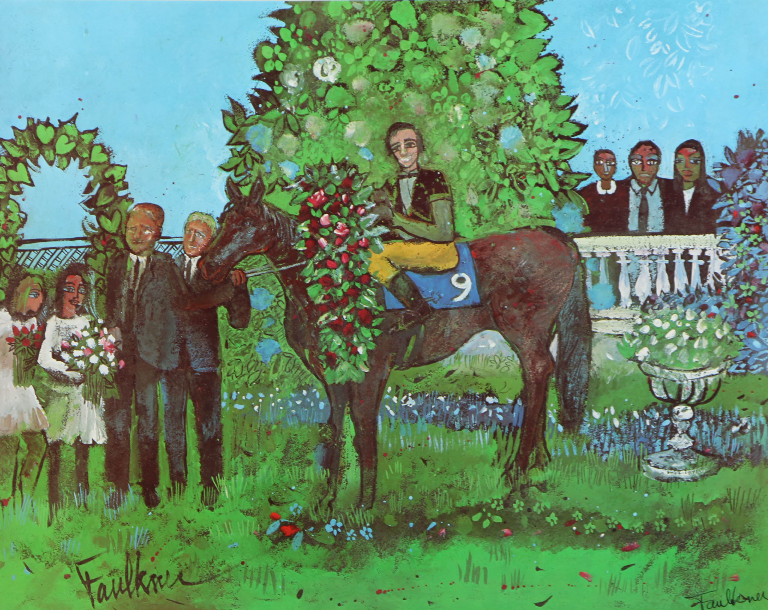 Henry Faulkner Limited Edition Offset Lithograph After "In the Winner's Circle"