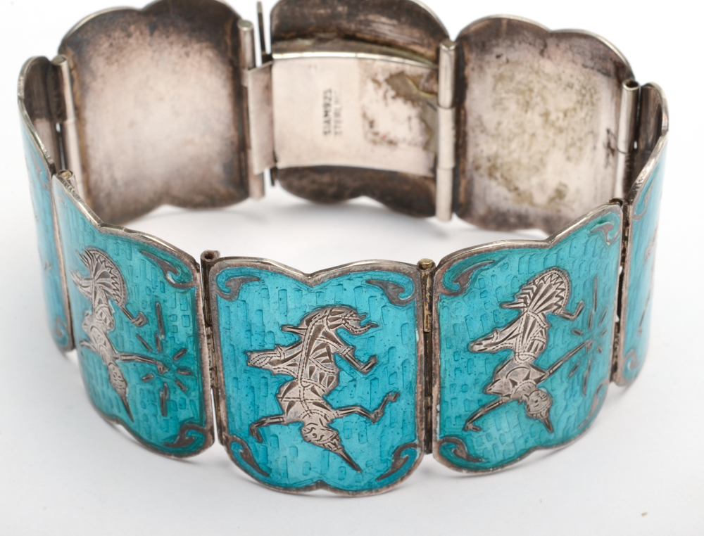 Thai Sterling Silver Bracelet and Other Sterling Jewelry