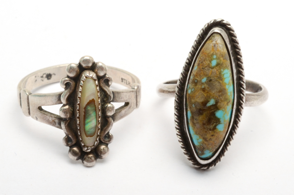 Thai Sterling Silver Bracelet and Other Sterling Jewelry