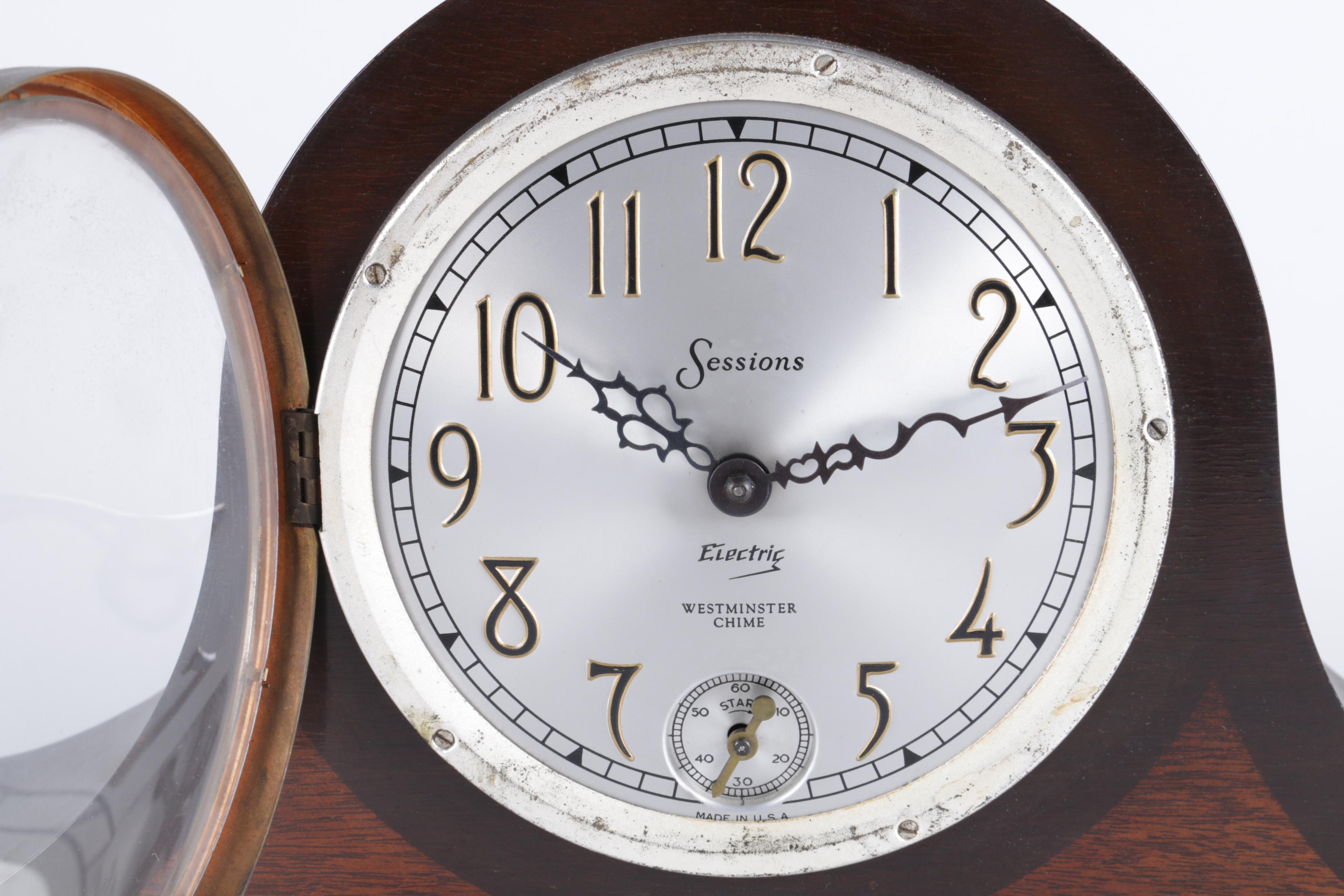 Vintage Sessions Electric Tambour Mantel Clock