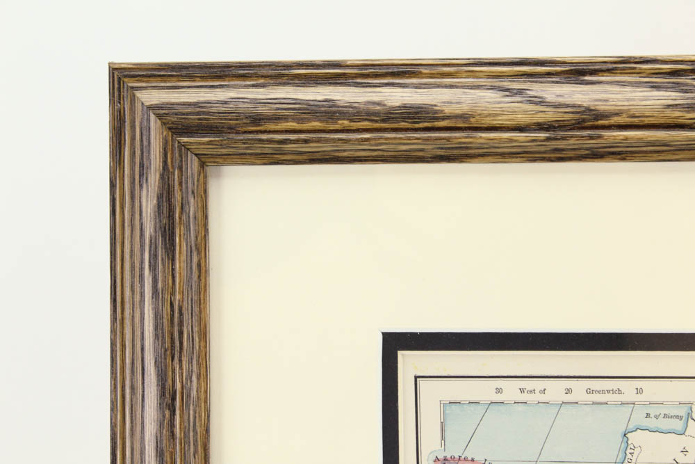 1876 Original Framed Map of Africa