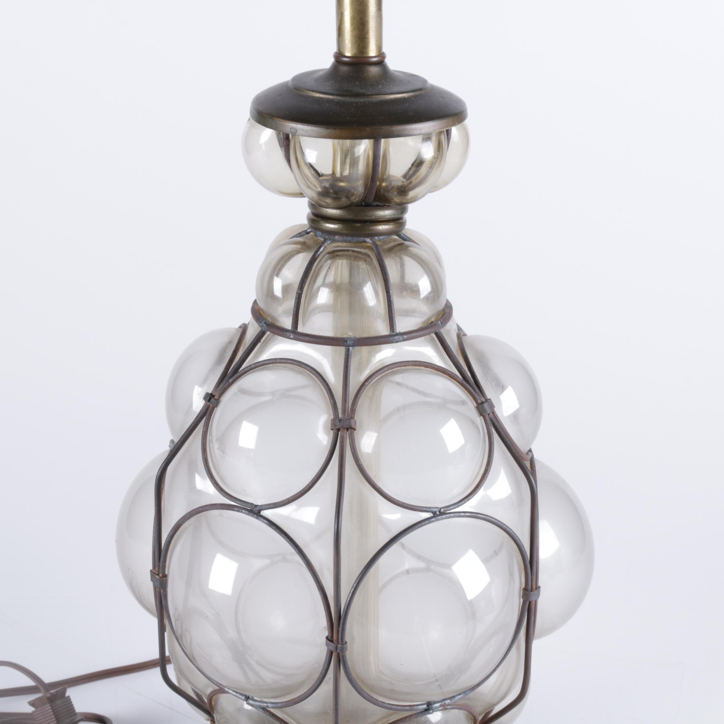 Contemporary Glass Bubble Table Lamp