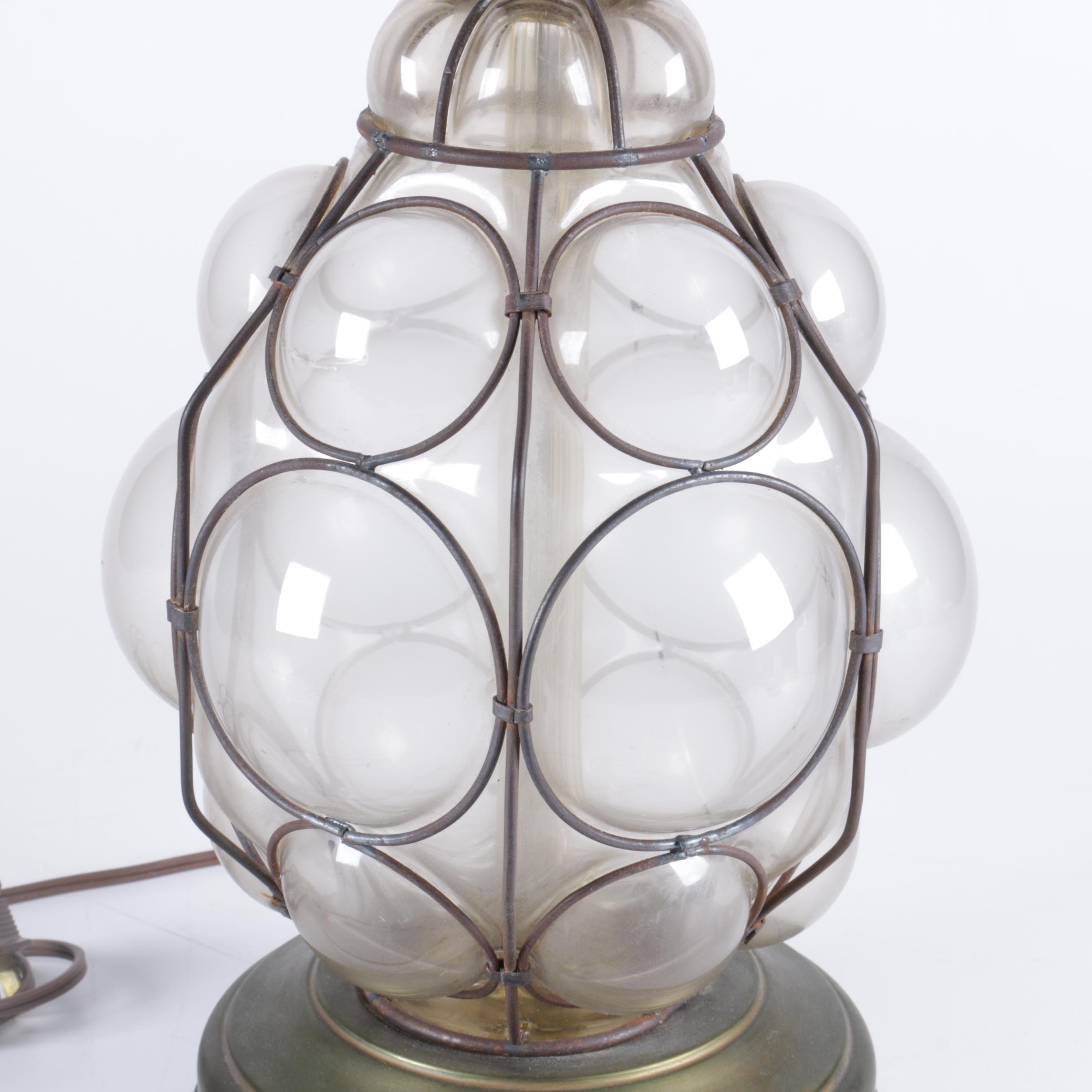 Contemporary Glass Bubble Table Lamp
