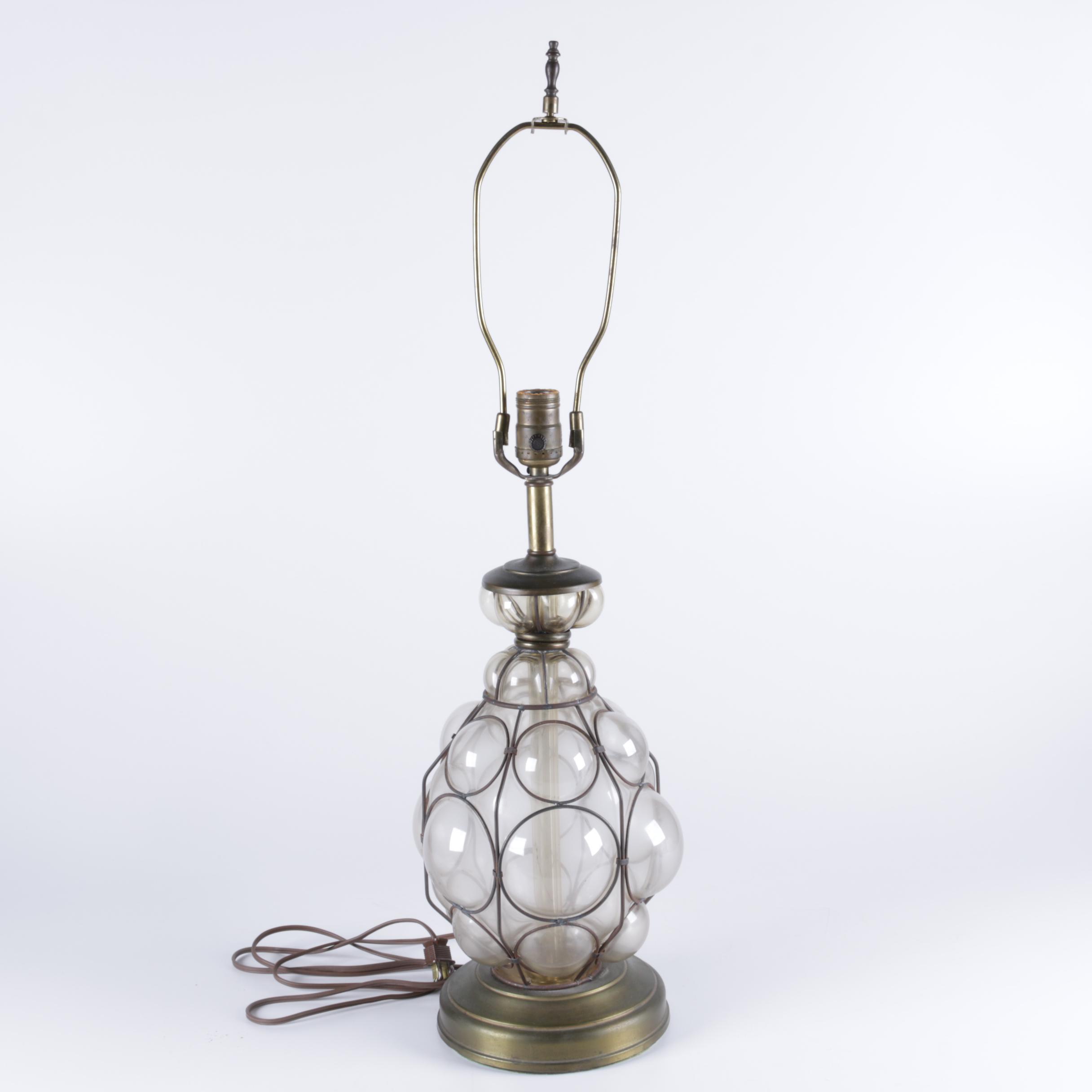 Contemporary Glass Bubble Table Lamp