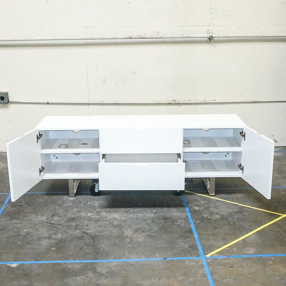 Modernist White Credenza