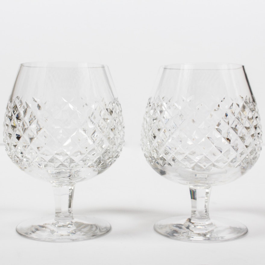 Two Waterford Crystal “Alana” Brandy Snifters