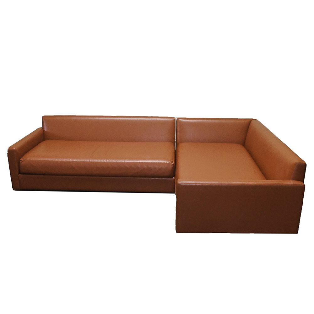 Red Faux Leather Sectional Sofa