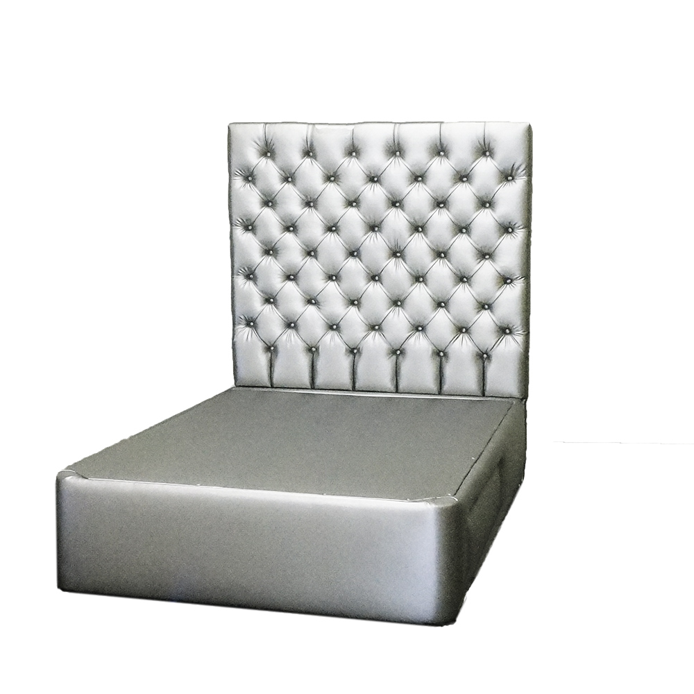 Queen size Bed Frame with Tufted Headboard