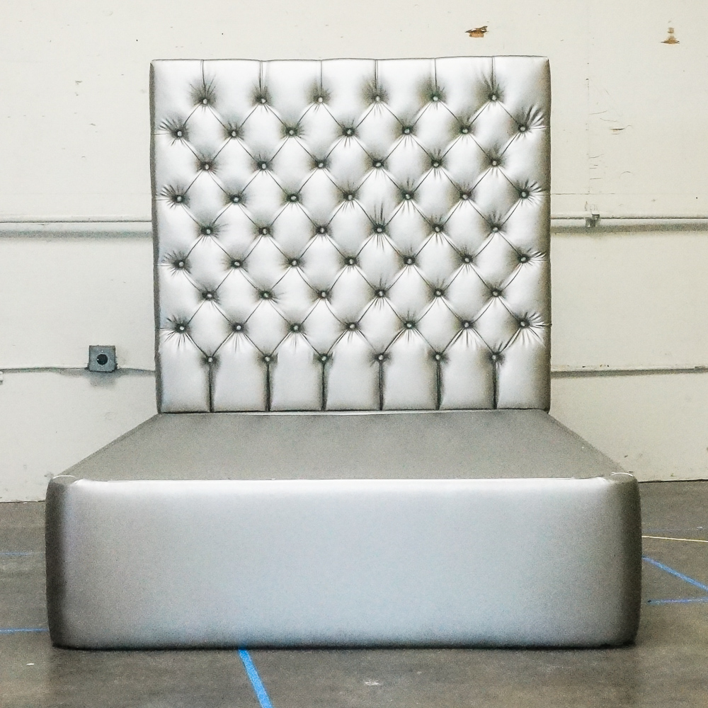 Queen size Bed Frame with Tufted Headboard