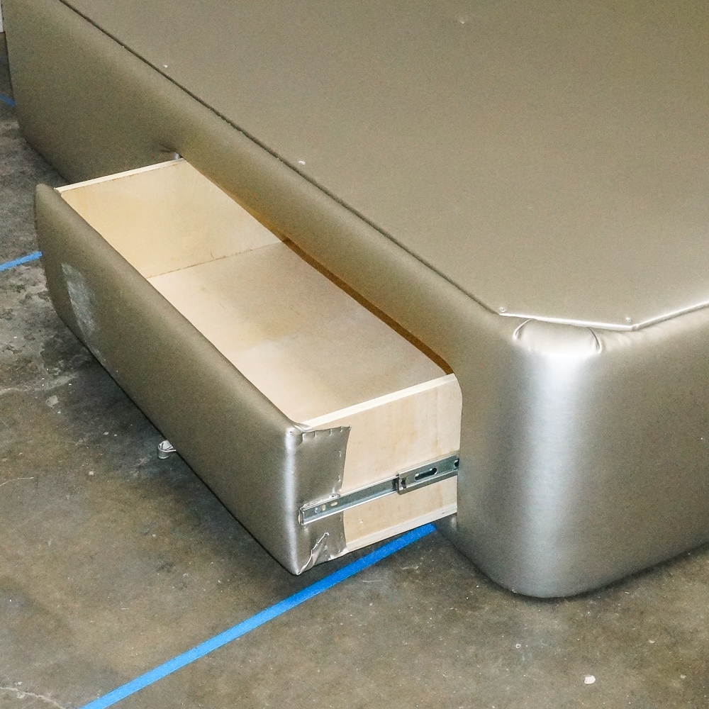 Queen size Bed Frame with Tufted Headboard