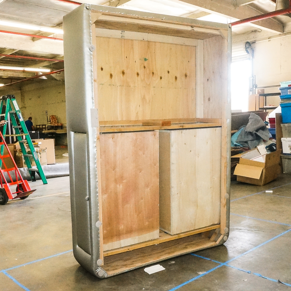 Queen size Bed Frame with Tufted Headboard