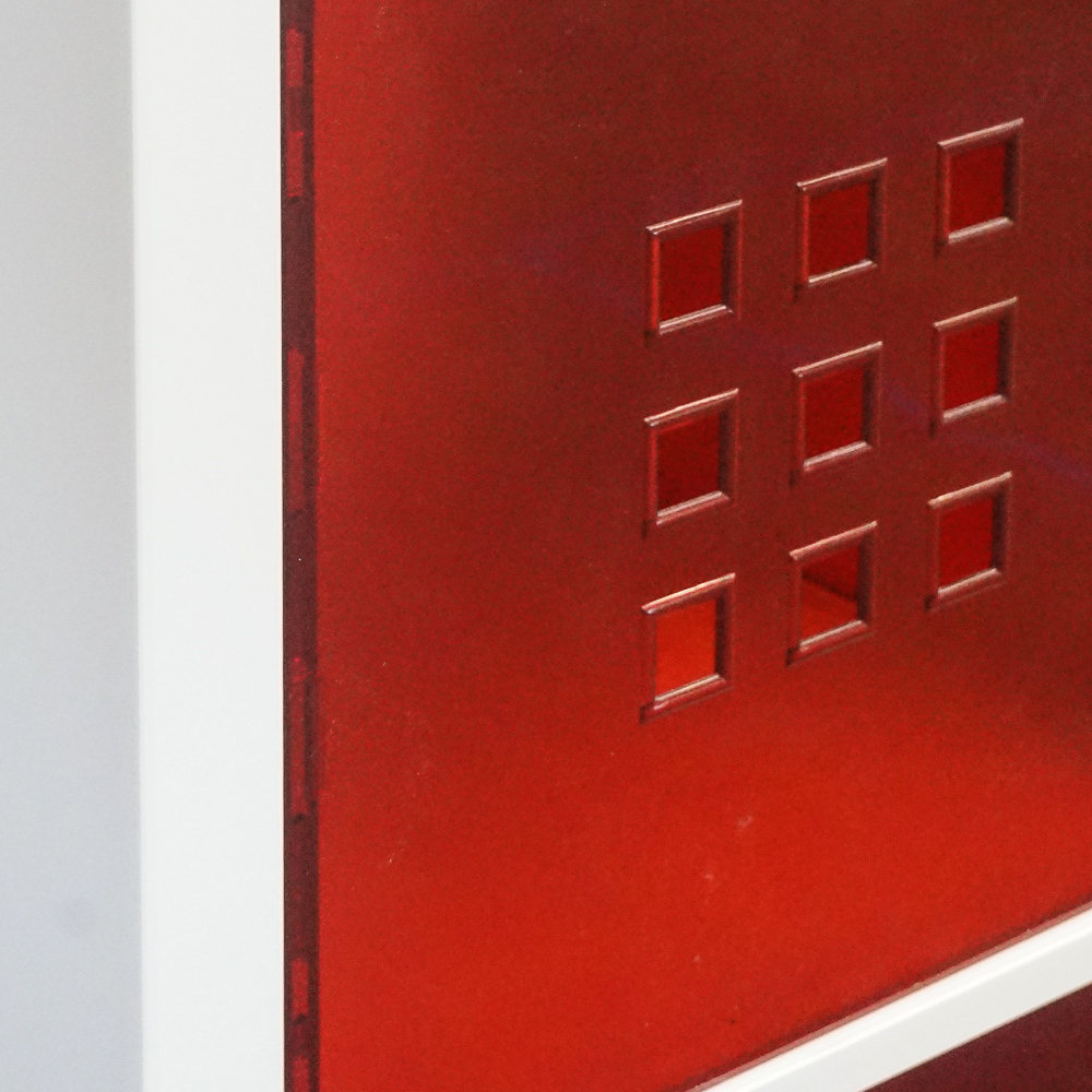 Contemporary White Multi Purpose Shelving Unit with Storage Bins