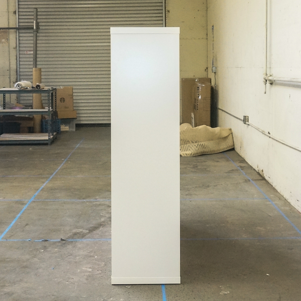 Contemporary White Multi Purpose Shelving Unit with Storage Bins